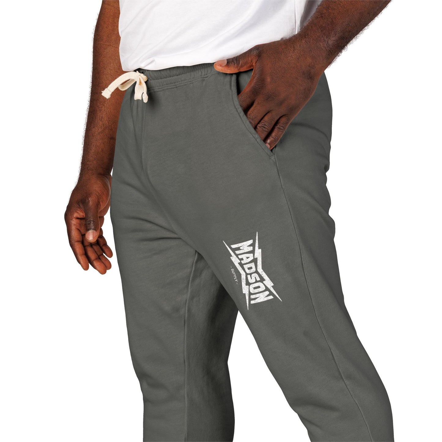 Cozy Unisex Garment-Dyed Fleece Sweatpants, Relaxed Loungewear, Comfy Athleisure, Perfect for Home, Yoga, Outdoor Activities