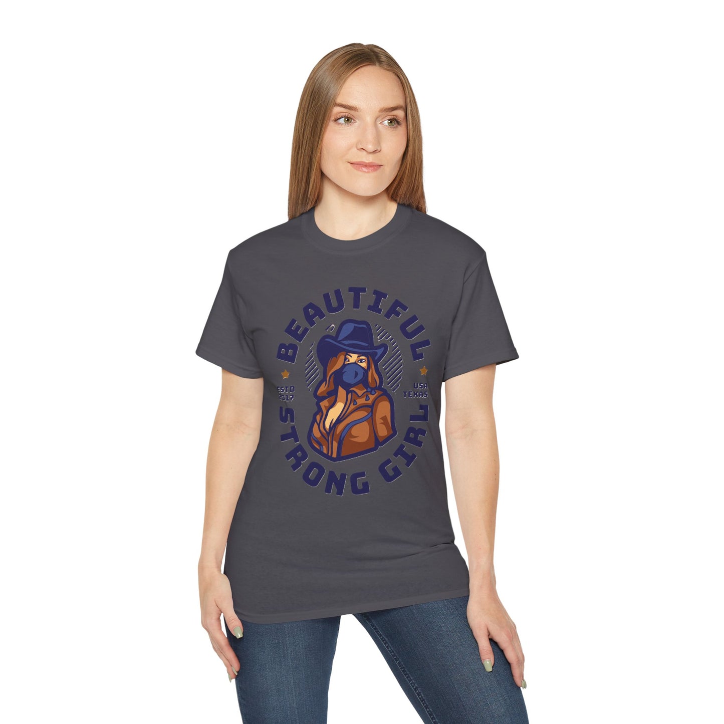 Beautiful Strong Girl Unisex Tee, Empowering T-Shirt, Motivational Gift, Casual Wear, Texas Inspired Apparel