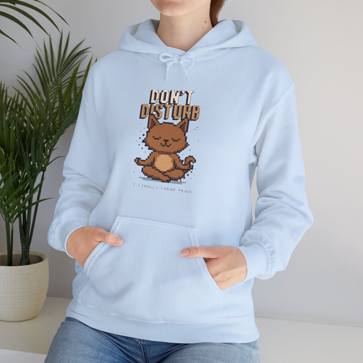 Cozy Cat Hoodie, Unisex Sweatshirt, Funny Cat Lover Gift, Relaxed Casualwear, Perfect for Animal Lovers, Birthday Gift, Staycation Apparel