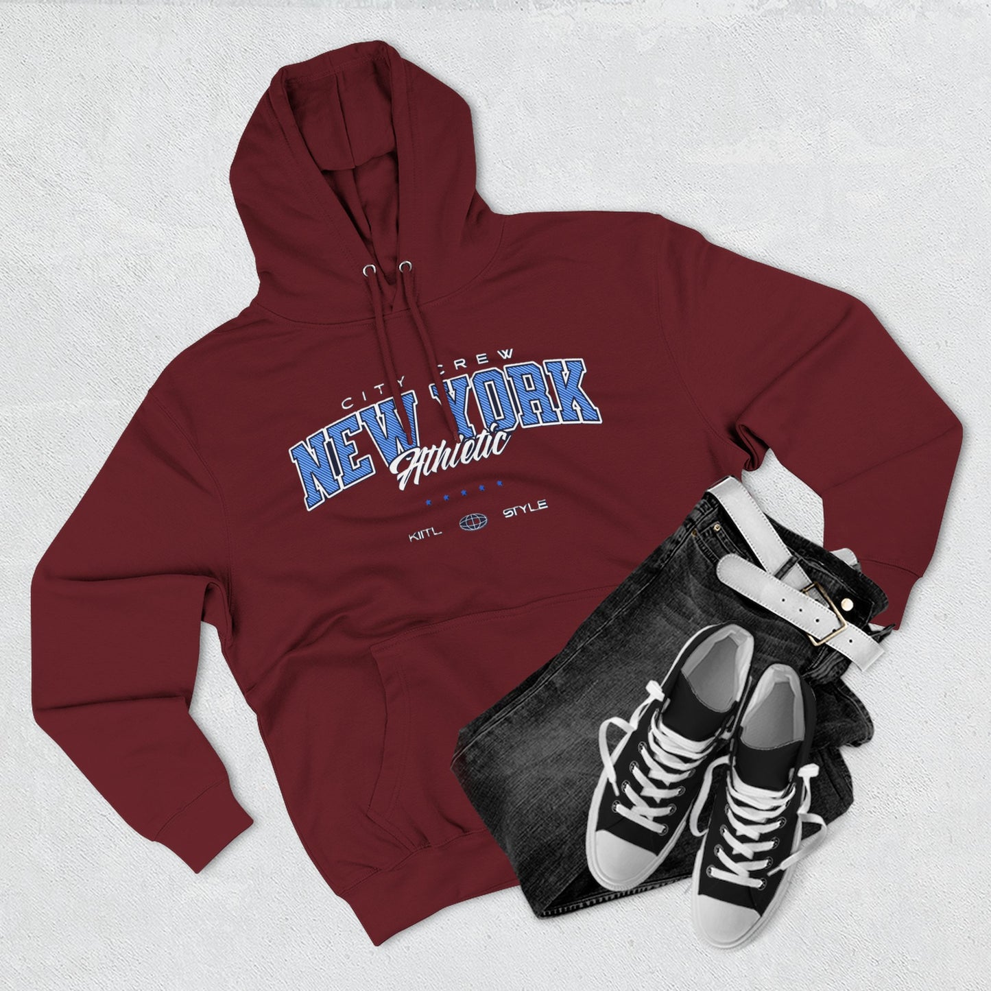 New York Athletic Fleece Hoodie, Cozy Sweatshirt, Urban Fashion, Winter Wardrobe Essential, Gift for City Lovers, Casual Wear