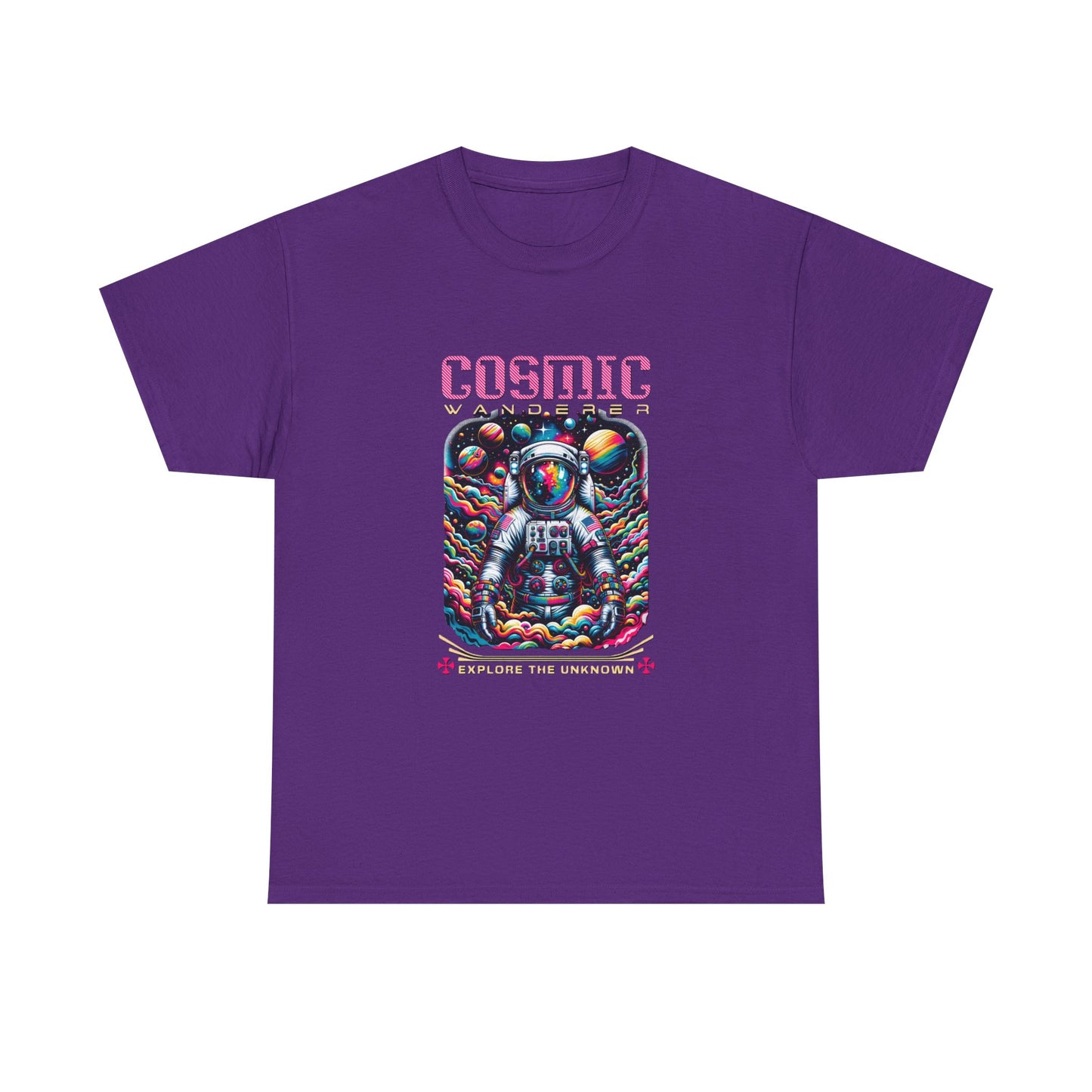 Cosmic Voyager Tee, Explore the Unknown Graphic T-Shirt, Space Theme Apparel, Unisex Cotton Tee, Gift for Space Lovers, Unique Casual Wear