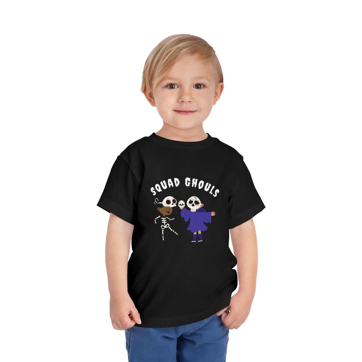 Cute Toddler Halloween Tee, Squad Ghouls Short Sleeve Shirt, Kids Halloween Costume, Pumpkin Patch Outfit, Spooky Fun Apparel