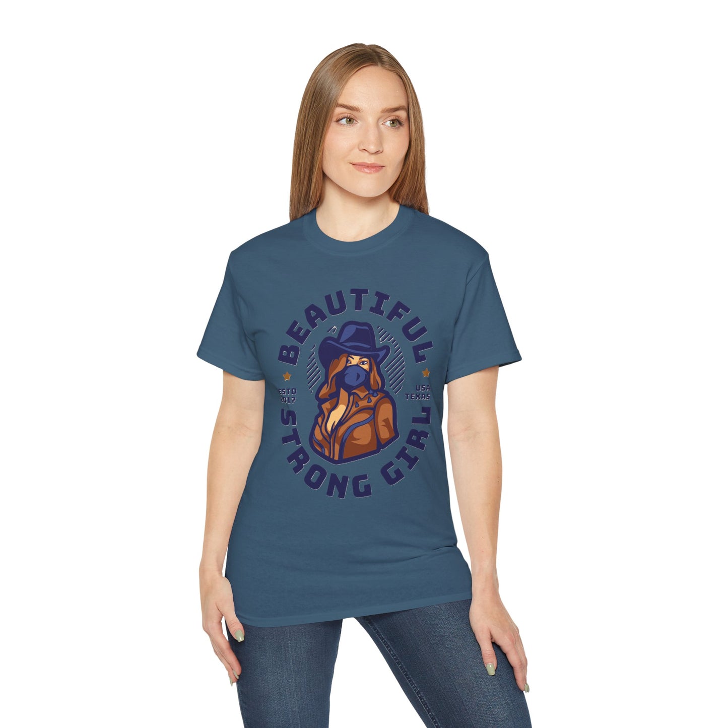 Beautiful Strong Girl Unisex Tee, Empowering T-Shirt, Motivational Gift, Casual Wear, Texas Inspired Apparel