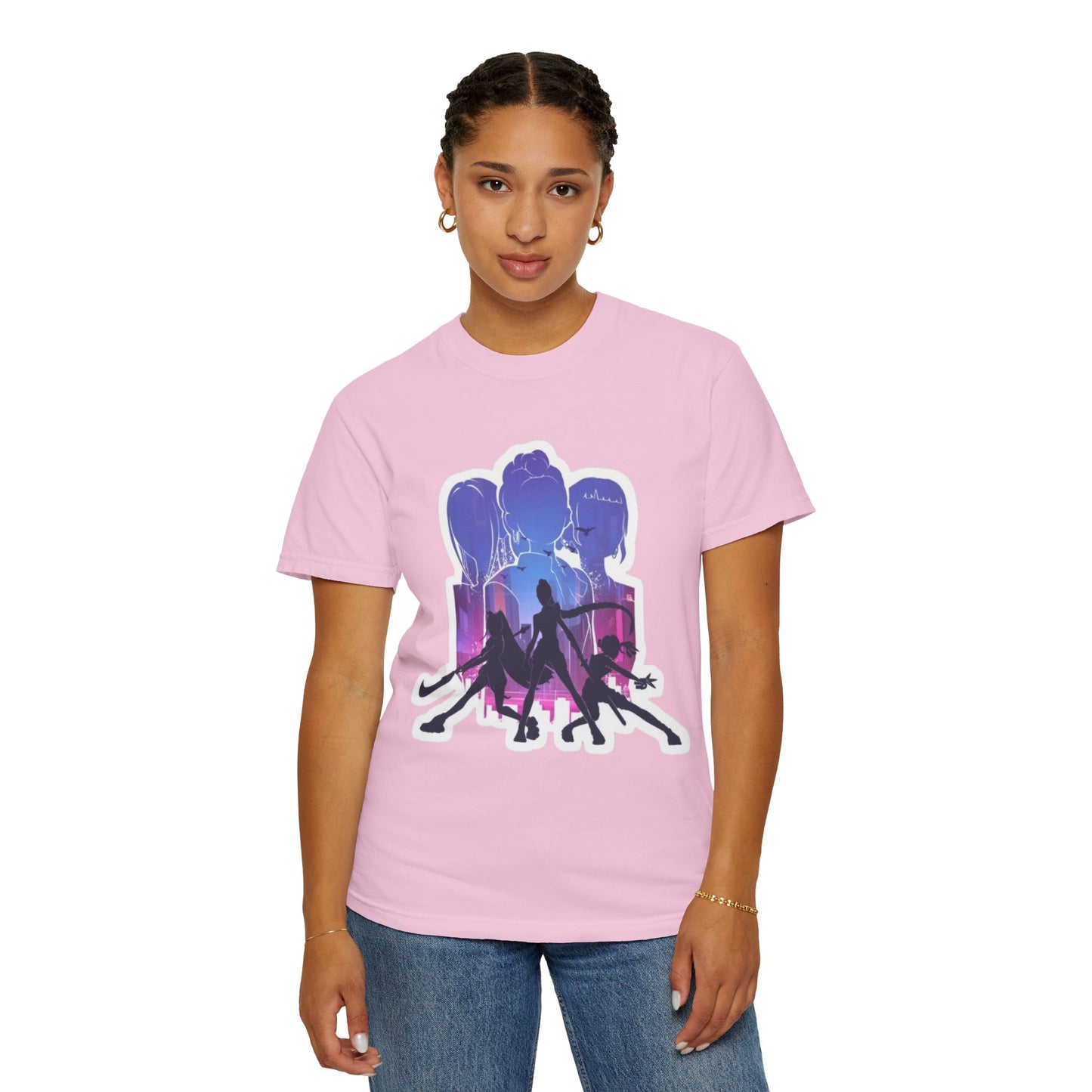 Vibrant Graphic Tee - Women's Garment-Dyed T-shirt, Casual Wear, Gift for Him or Her, Summer Outfit, Festival Fashion