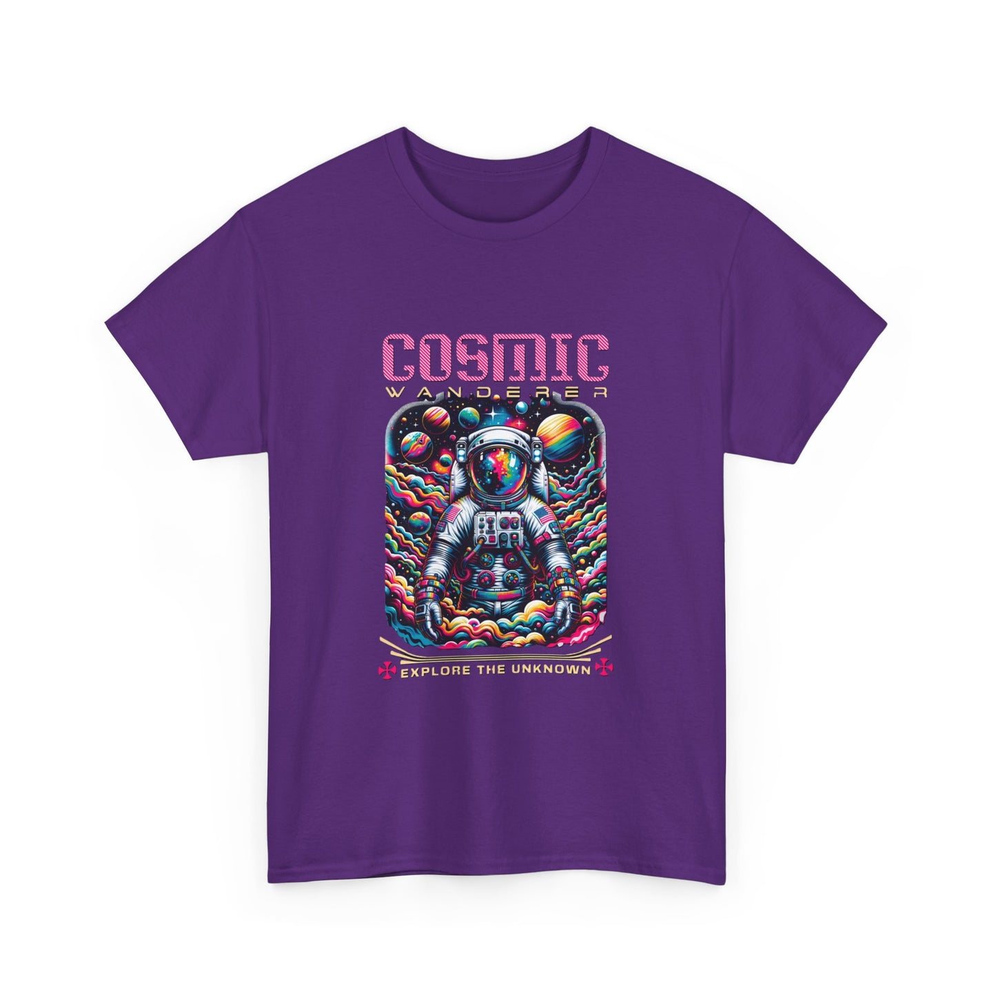 Cosmic Voyager Tee, Explore the Unknown Graphic T-Shirt, Space Theme Apparel, Unisex Cotton Tee, Gift for Space Lovers, Unique Casual Wear