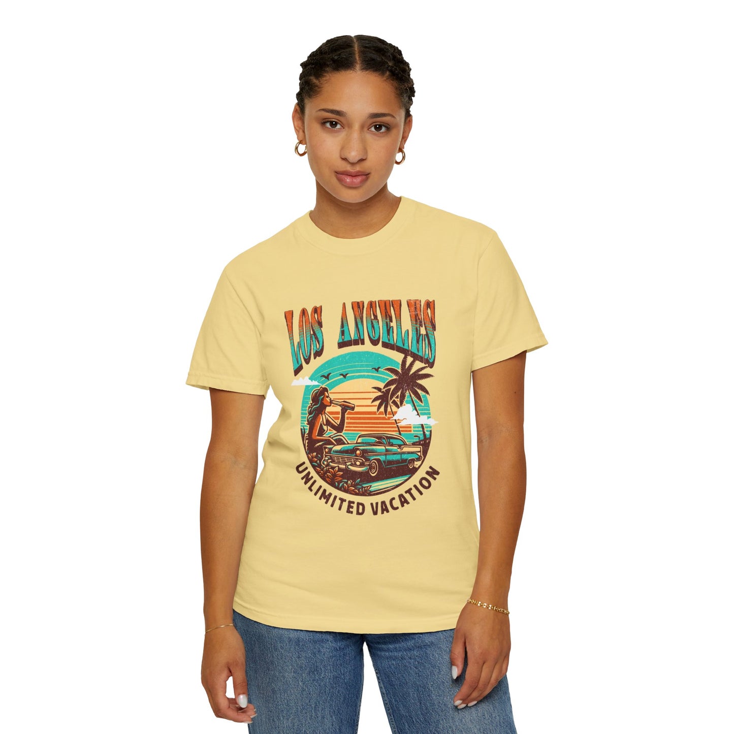 Los Angeles Vacation T-shirt , Summer Wear, Retro Graphic Tee, Travel Souvenir, Casual Outing Top