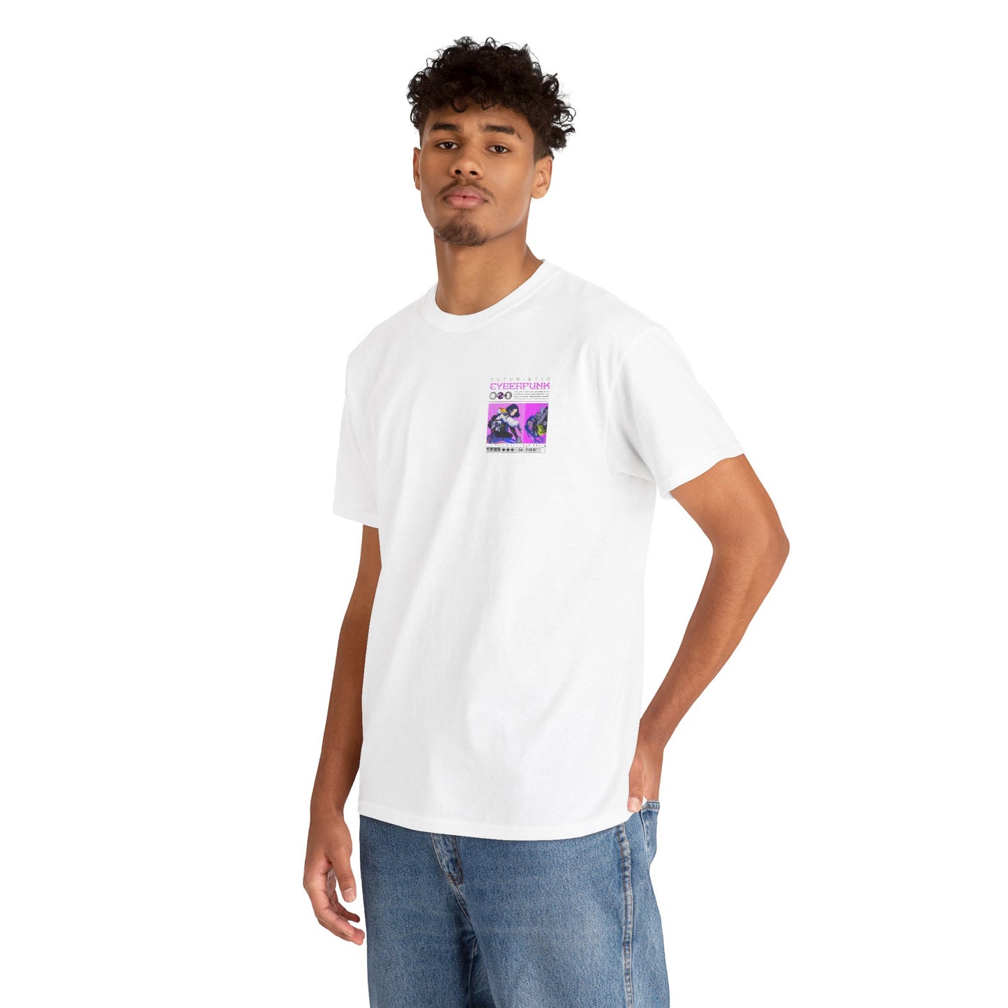 Anime Graphic Tee, Man's Cotton T-Shirt, Retro Aesthetic Apparel, Casual Streetwear, Gift for Fans