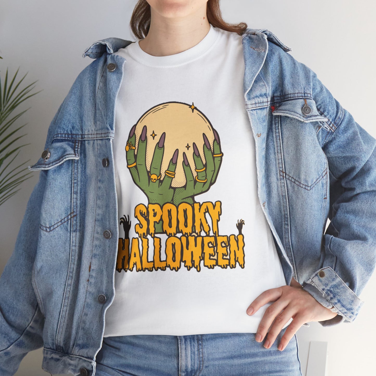 Spooky Halloween Tee, Halloween Apparel, Fall Fashion, Trick or Treat woman Shirt, Casual Halloween Outfit