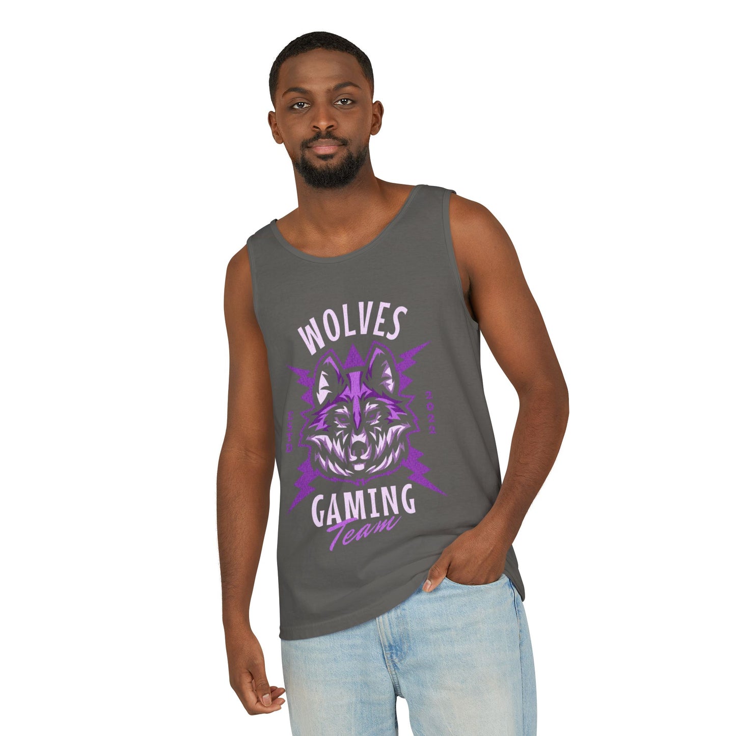 Wolf Gaming Tank Top, Unisex Casual Shirt, Summer Wear, Gift for Gamers, Festival Apparel, Workout Gear
