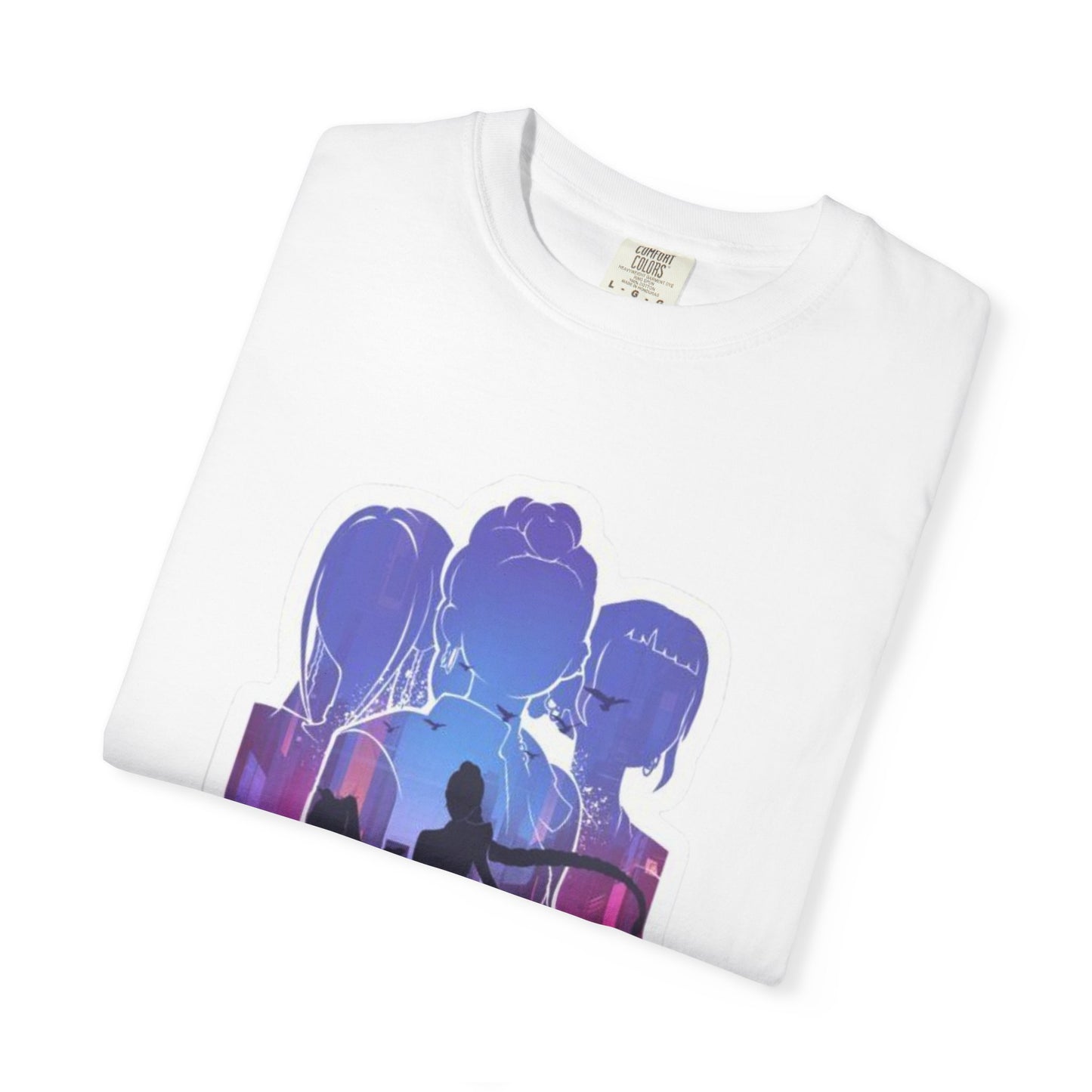 Vibrant Graphic Tee - Women's Garment-Dyed T-shirt, Casual Wear, Gift for Him or Her, Summer Outfit, Festival Fashion