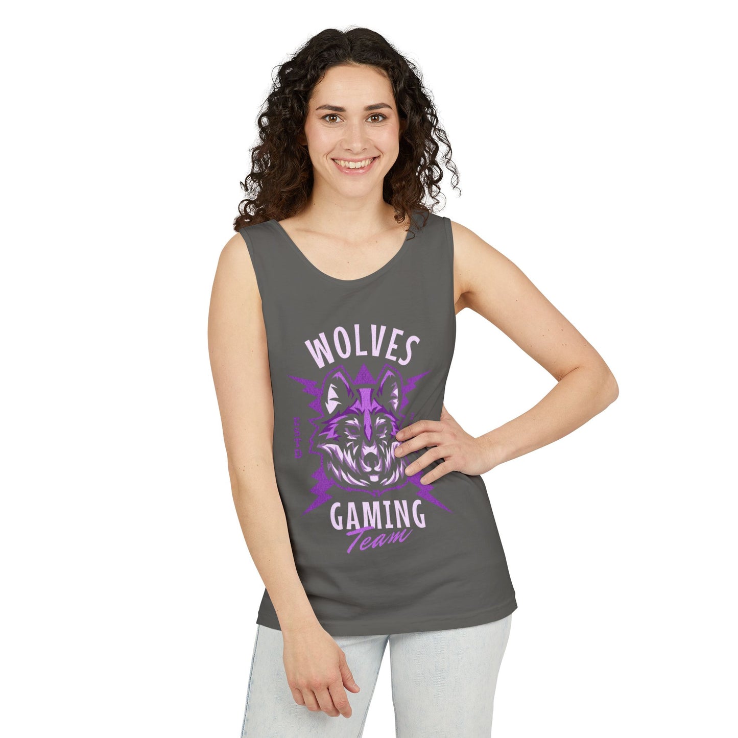 Wolf Gaming Tank Top, Unisex Casual Shirt, Summer Wear, Gift for Gamers, Festival Apparel, Workout Gear