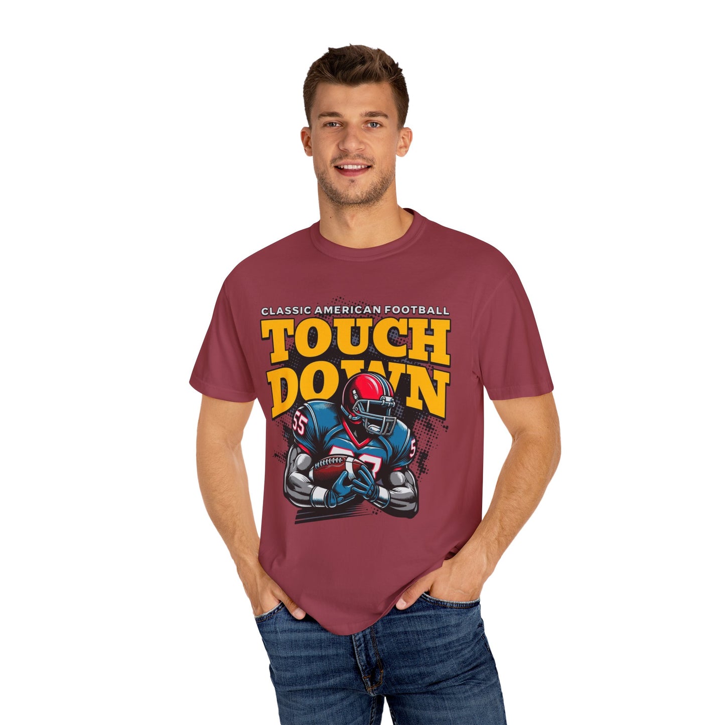 Man's Touchdown Football T-shirt, Vintage Sports Tee, Game Day Shirt, Perfect for Tailgating, Football Fan Gift, Casual Wear