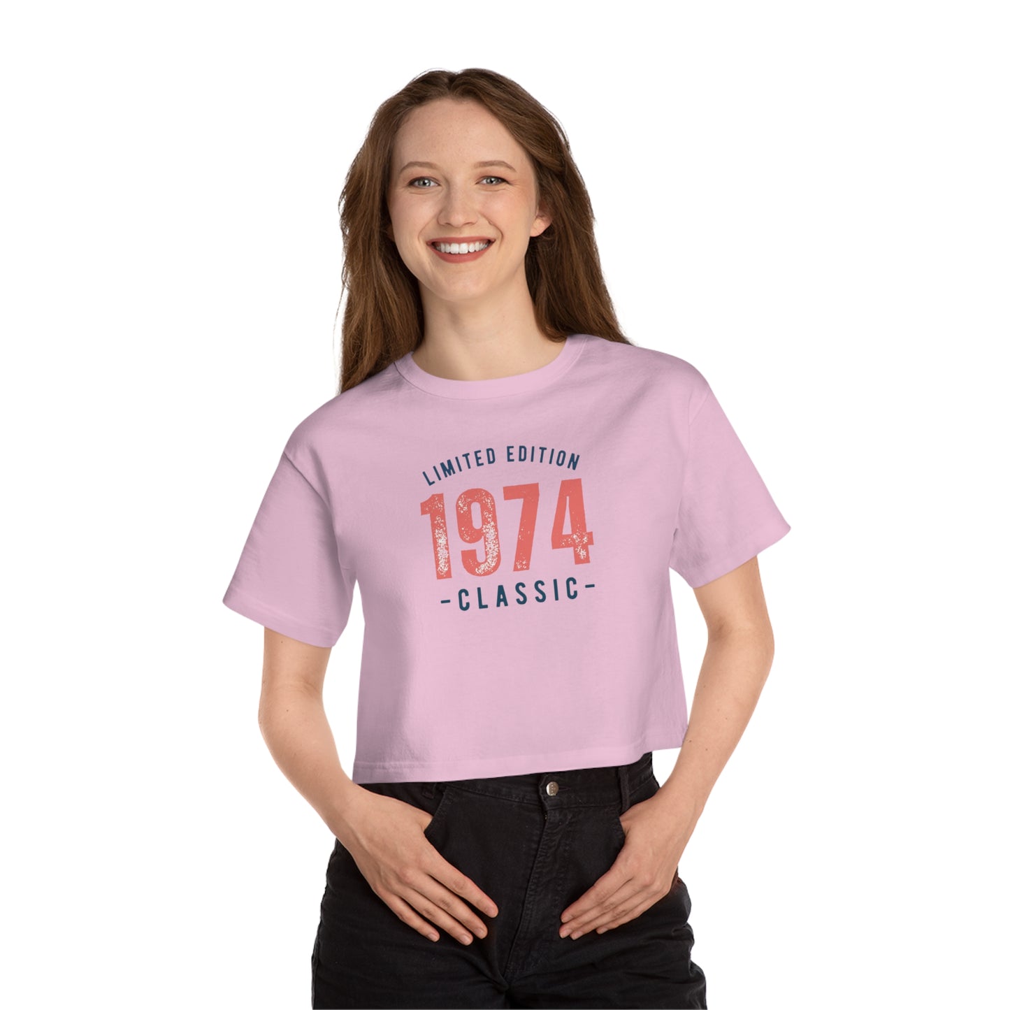 Limited Edition 1974 Cropped T-Shirt for Trendy Women, Vintage Style Tee, Retro Fashion Top, Casual Summer Wear, Perfect Gift