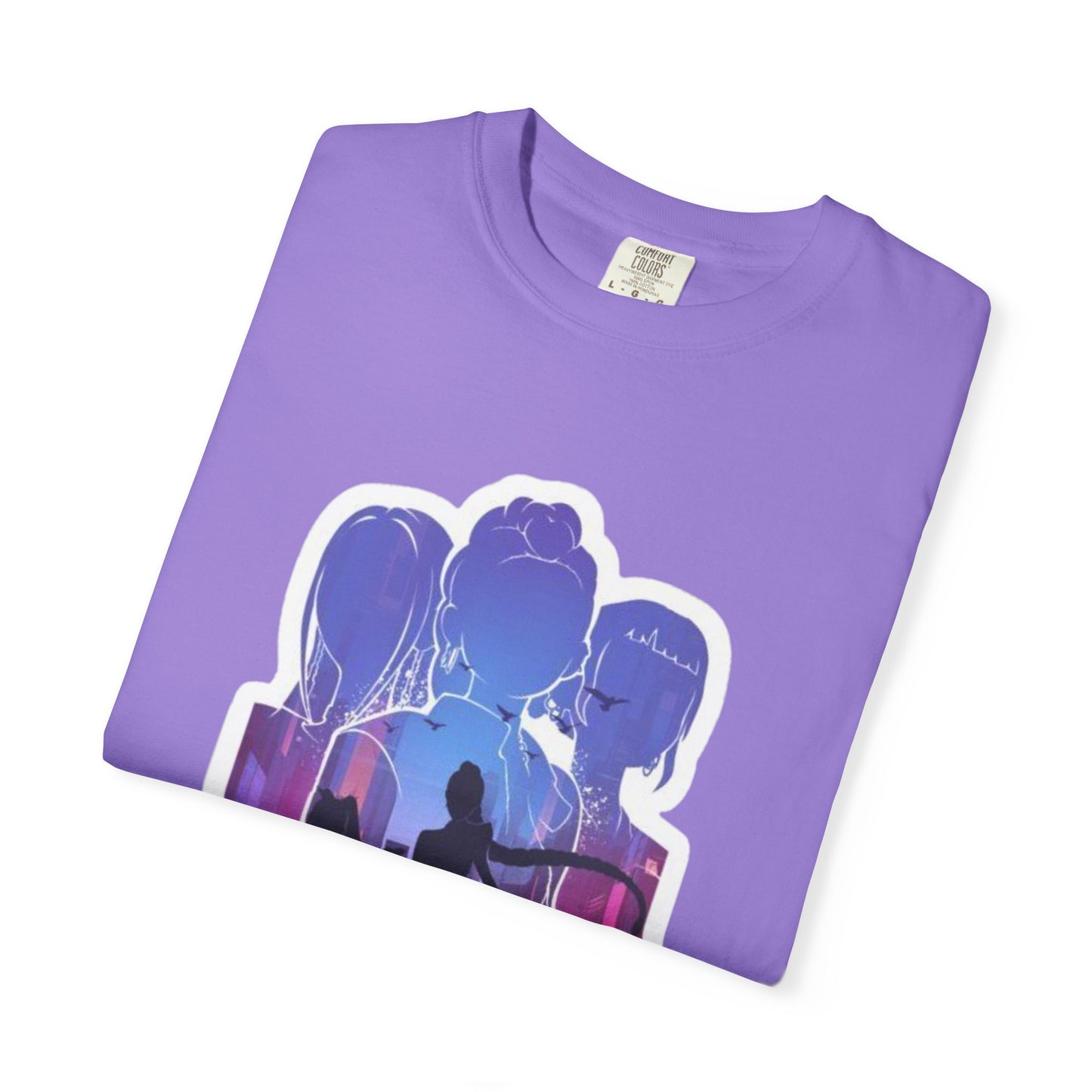 Vibrant Graphic Tee - Women's Garment-Dyed T-shirt, Casual Wear, Gift for Him or Her, Summer Outfit, Festival Fashion