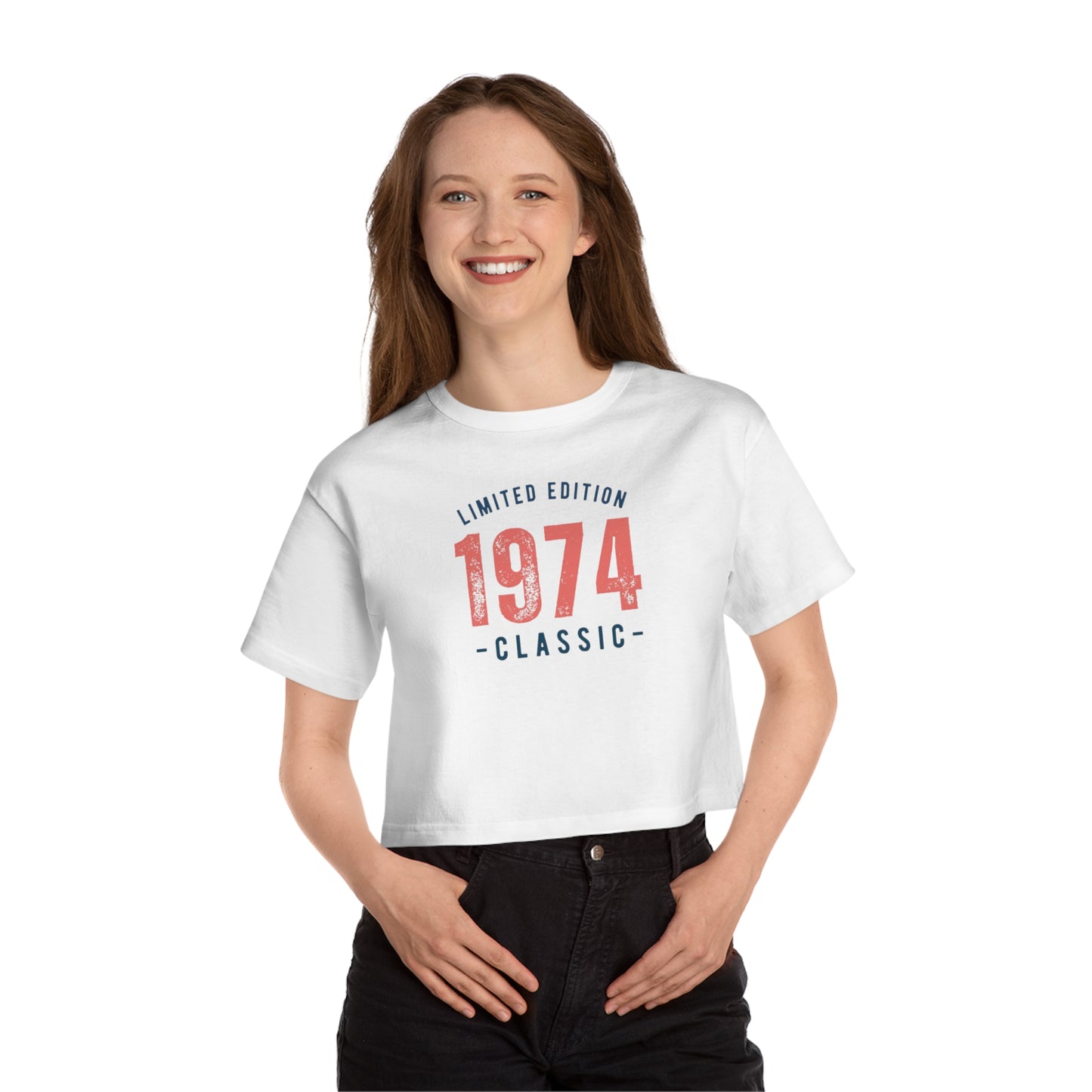 Limited Edition 1974 Cropped T-Shirt for Trendy Women, Vintage Style Tee, Retro Fashion Top, Casual Summer Wear, Perfect Gift