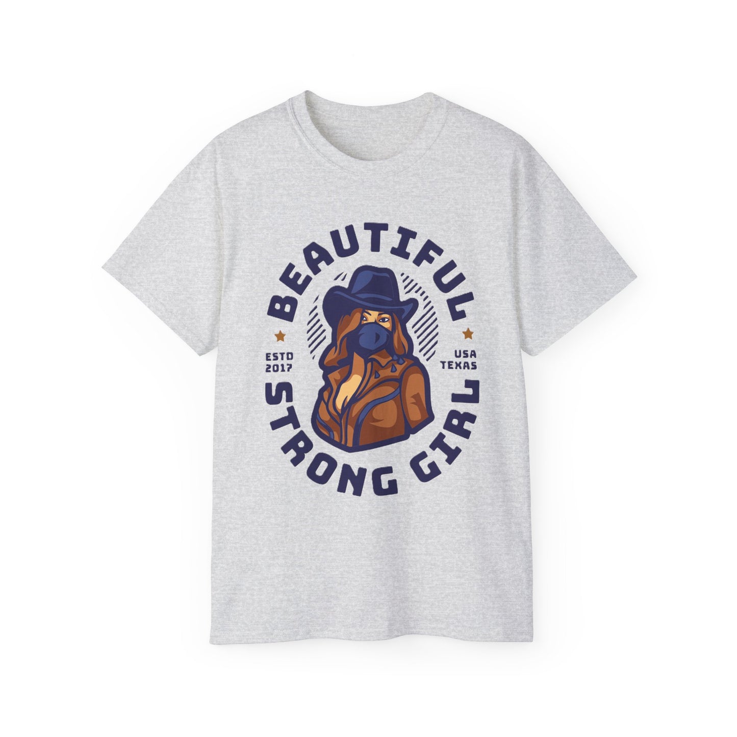 Beautiful Strong Girl Unisex Tee, Empowering T-Shirt, Motivational Gift, Casual Wear, Texas Inspired Apparel