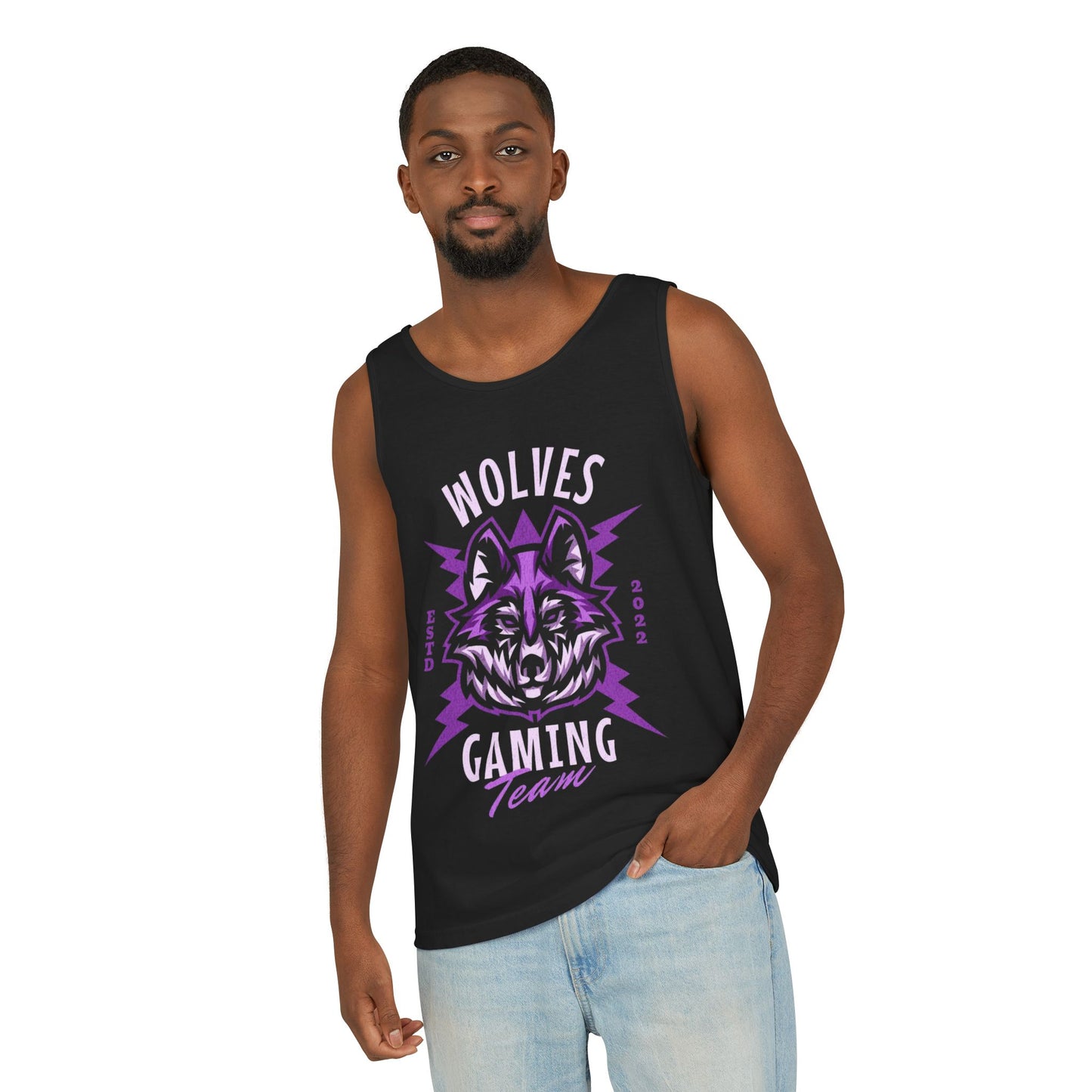 Wolf Gaming Tank Top, Unisex Casual Shirt, Summer Wear, Gift for Gamers, Festival Apparel, Workout Gear