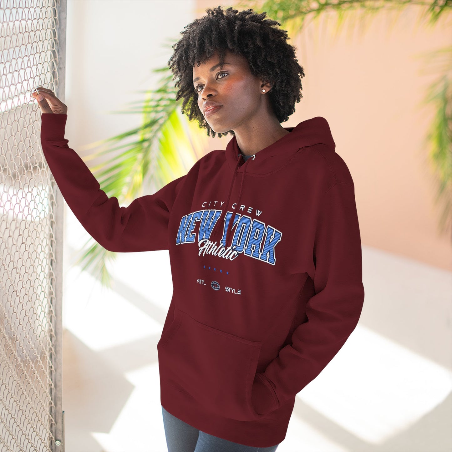 New York Athletic Fleece Hoodie, Cozy Sweatshirt, Urban Fashion, Winter Wardrobe Essential, Gift for City Lovers, Casual Wear