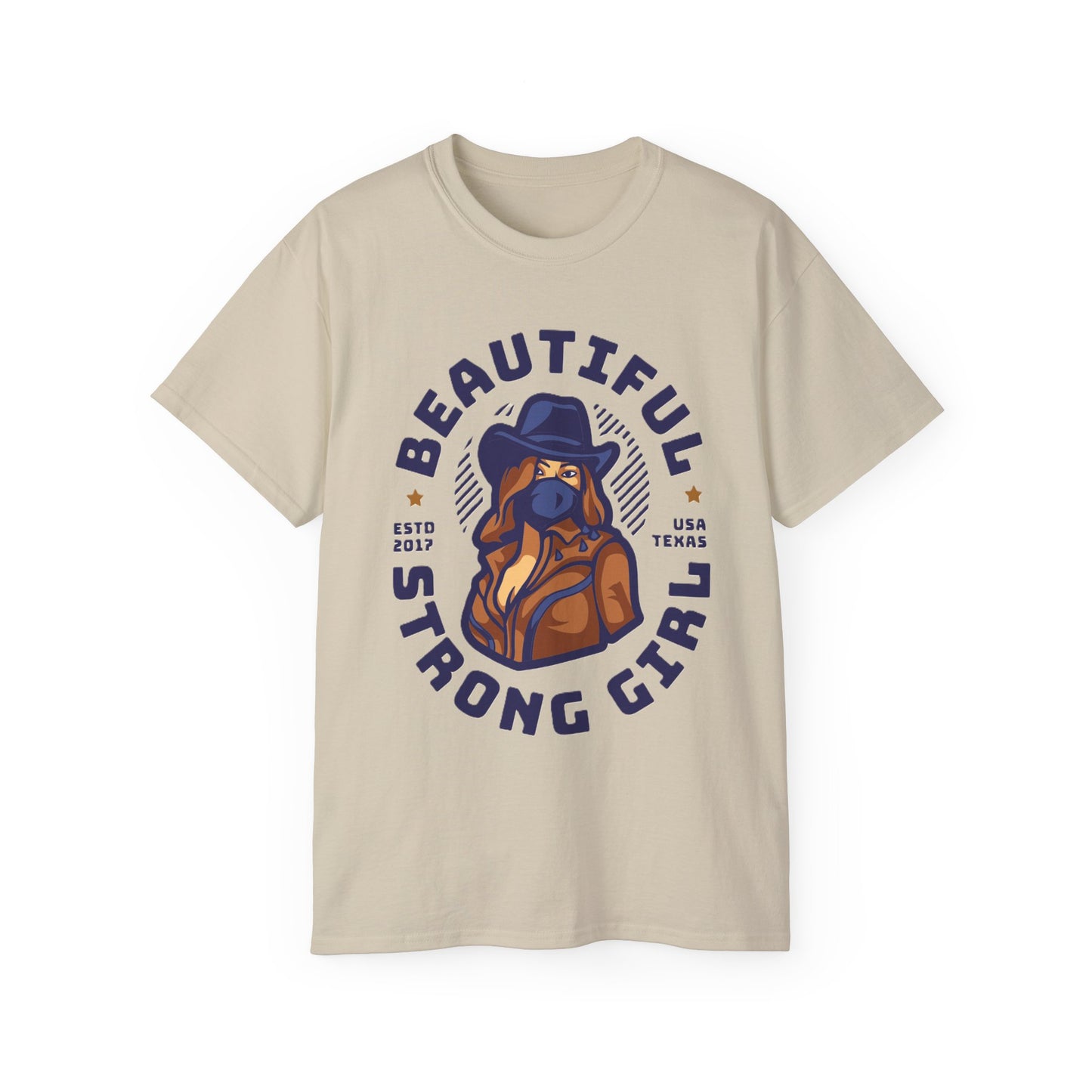 Beautiful Strong Girl Unisex Tee, Empowering T-Shirt, Motivational Gift, Casual Wear, Texas Inspired Apparel