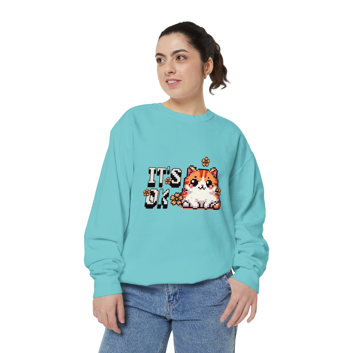 Cute Cat Sweatshirt - Cozy Unisex Apparel for Cat Lovers, Perfect Gift for Birthdays, Casual Days, or Self-Care