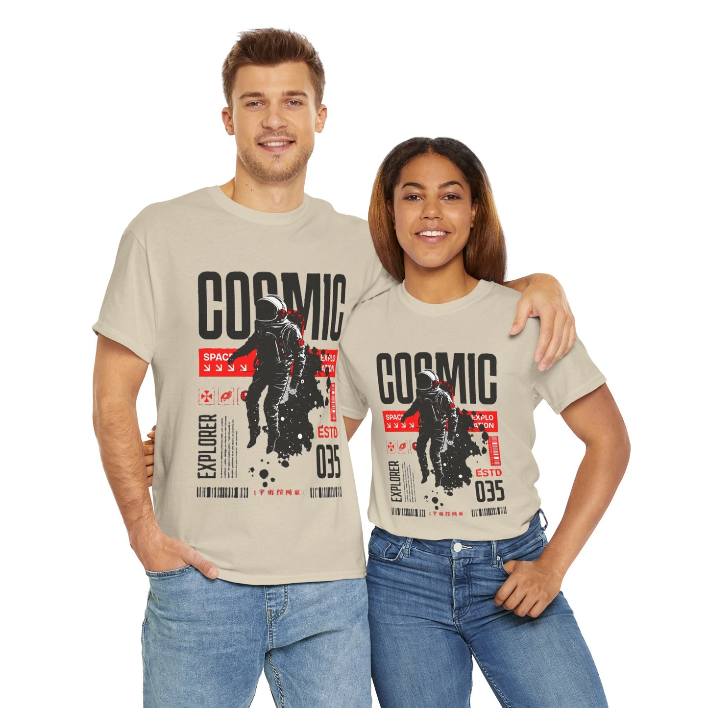 Cosmic Explorer Unisex Cotton Tee - Space, Astro Fashion, Gift for Space Lovers, Casual Wear, Vintage Style Shirt