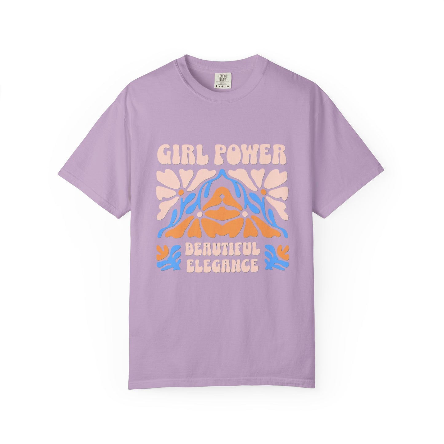Girl Power Garment-Dyed T-Shirt, Feminist Apparel, Unique Gift for Women, Comfortable Everyday Wear, Trendy Casual Style