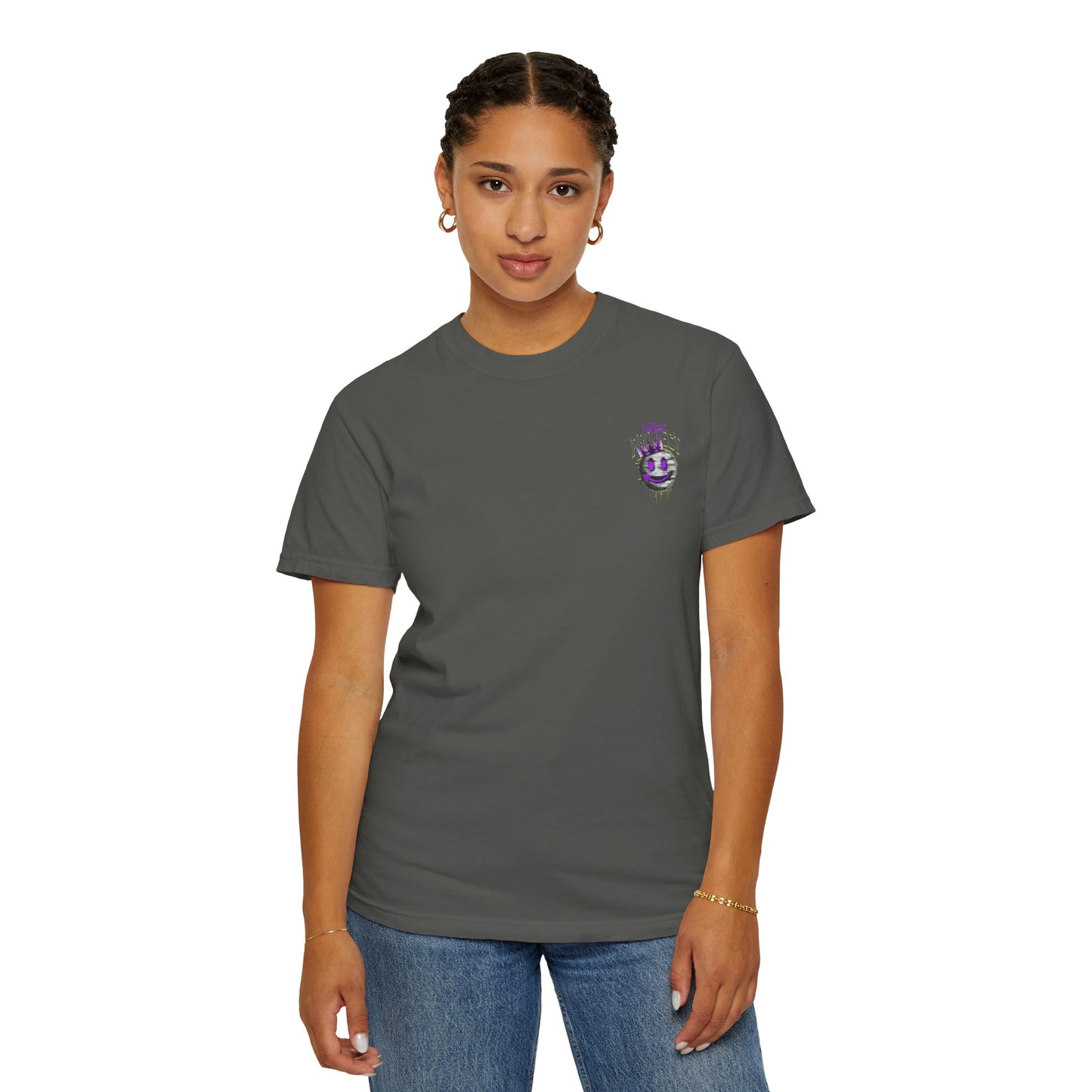 Unisex Garment-Dyed T-Shirt with 'Upside' Graphic, Casual Tee, Statement Shirt, Gift for Friends, Urban Style Apparel