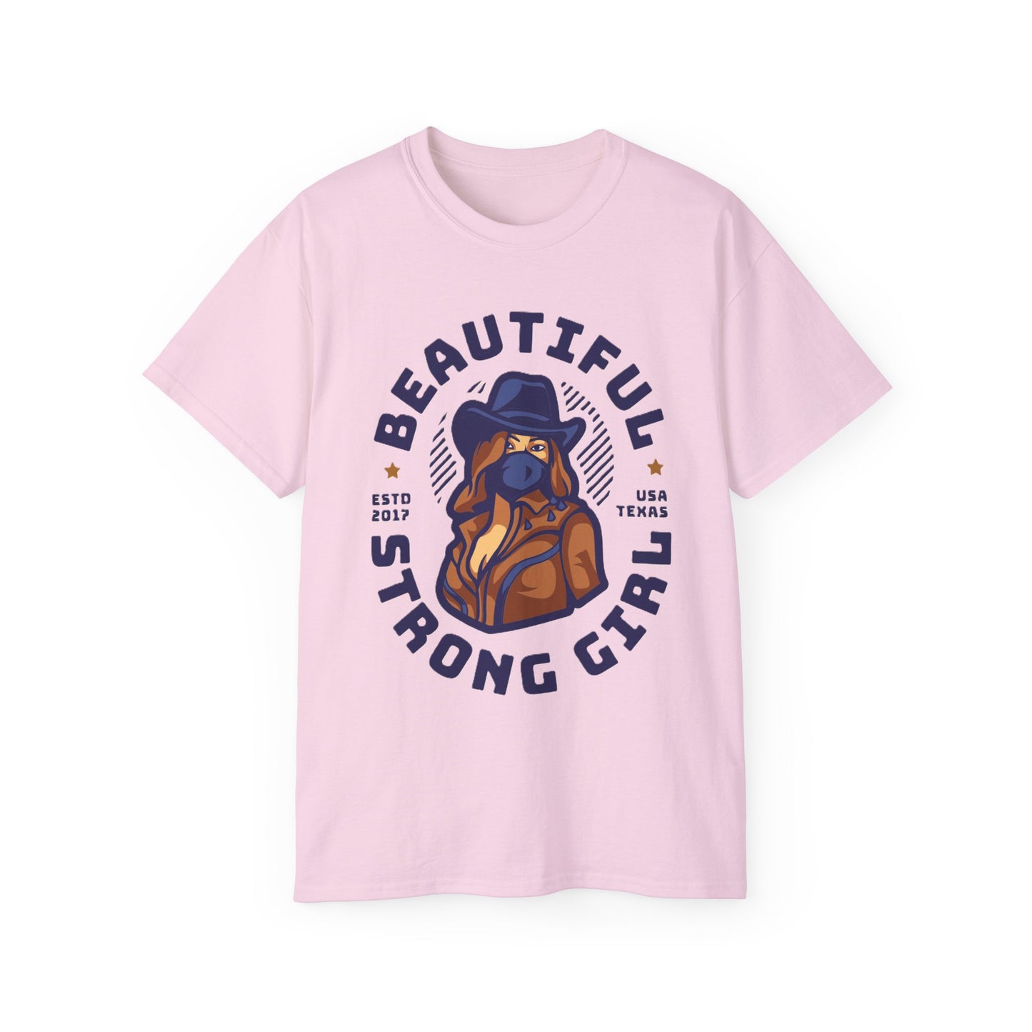 Beautiful Strong Girl Unisex Tee, Empowering T-Shirt, Motivational Gift, Casual Wear, Texas Inspired Apparel