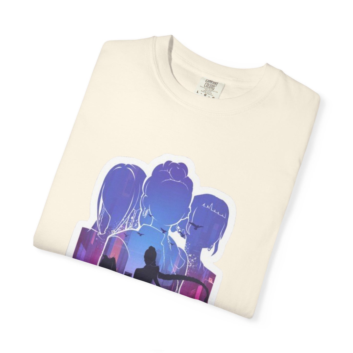 Vibrant Graphic Tee - Women's Garment-Dyed T-shirt, Casual Wear, Gift for Him or Her, Summer Outfit, Festival Fashion