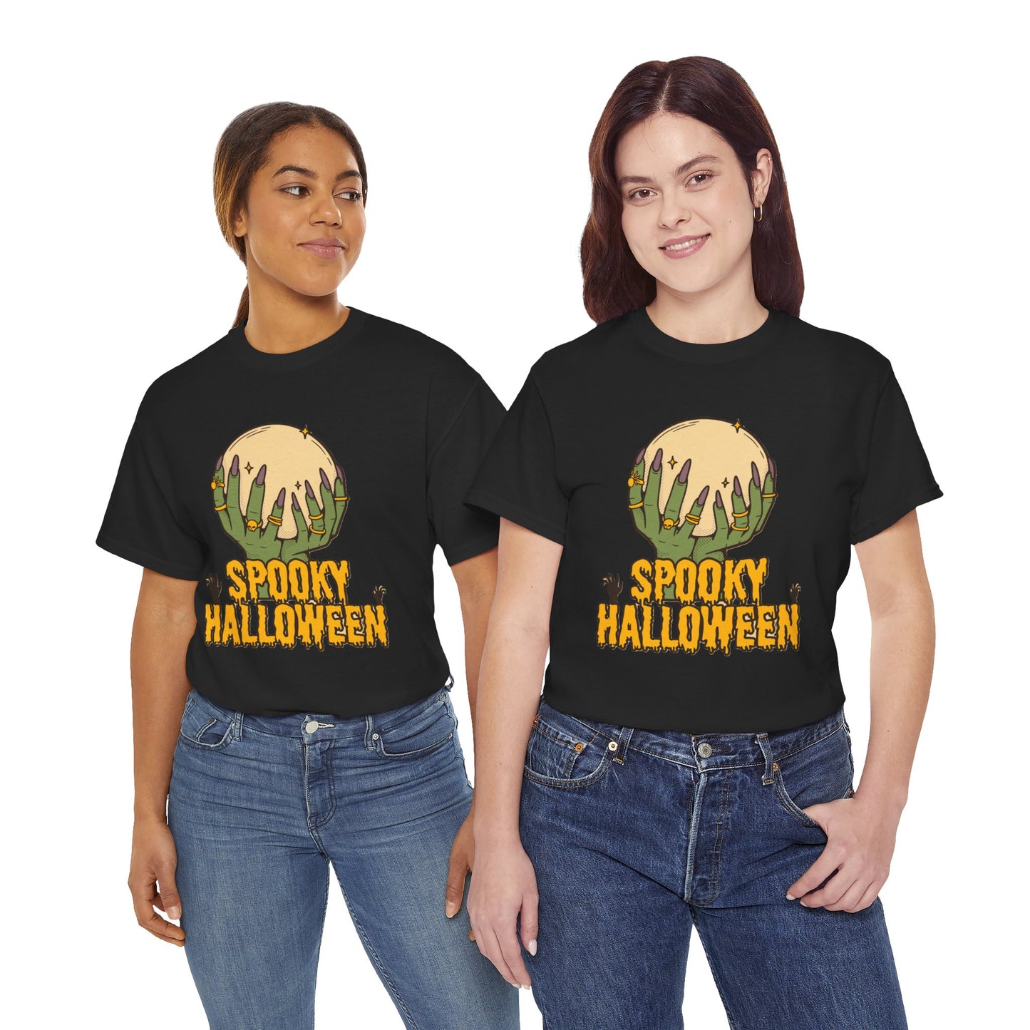 Spooky Halloween Tee, Halloween Apparel, Fall Fashion, Trick or Treat woman Shirt, Casual Halloween Outfit