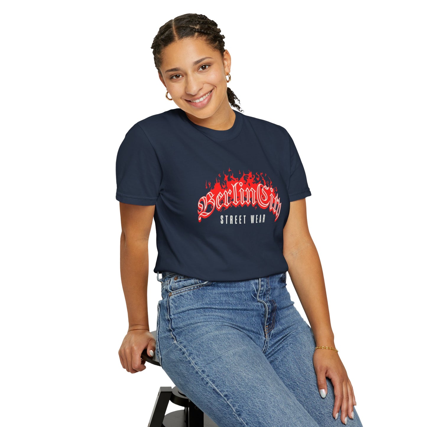 Berlin City Street Wear Unisex Garment-Dyed T-shirt, Casual Tee, Streetwear Fashion, Urban Style, Gift for Trendsetters, Summer Apparel
