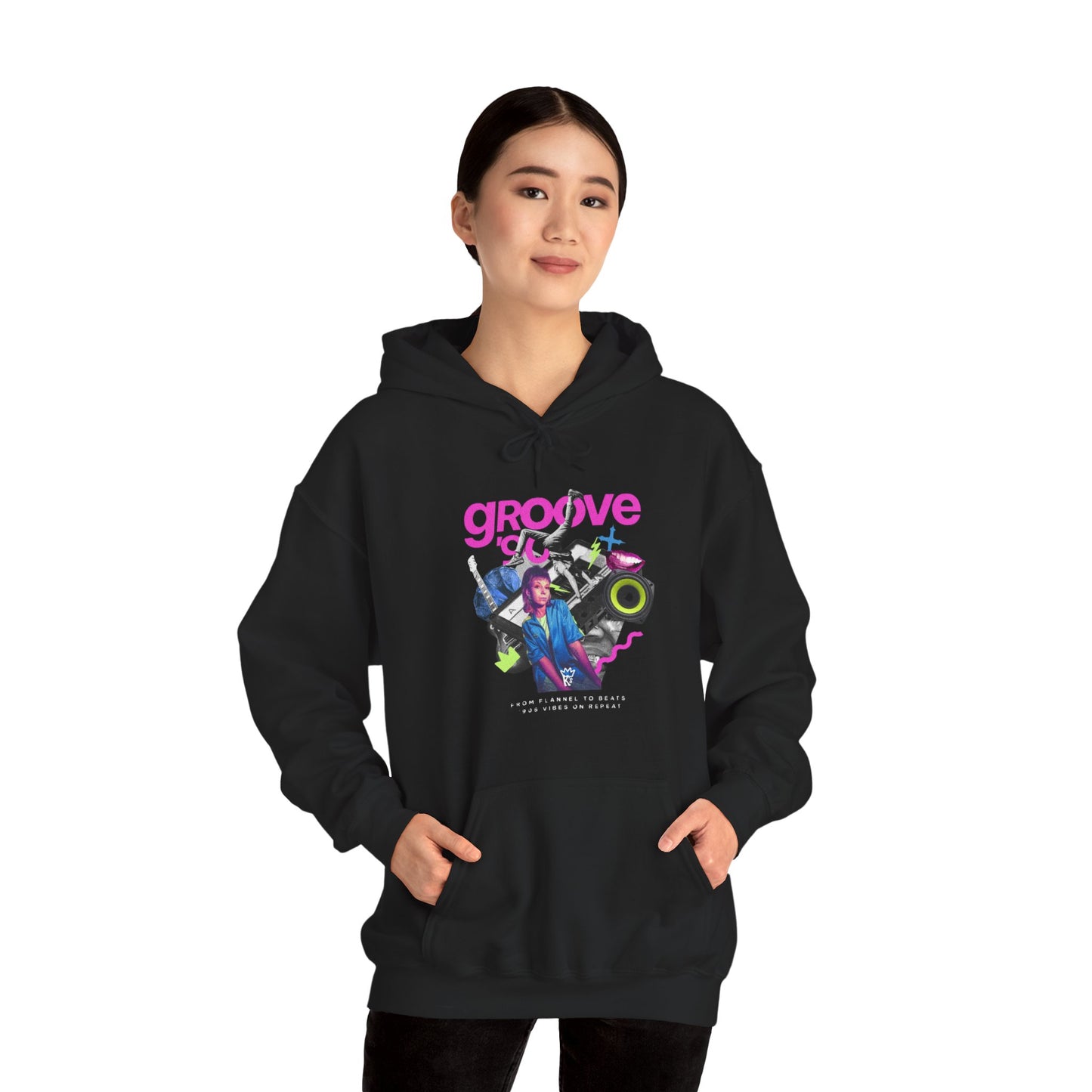 Retro Groove Hooded Sweatshirt, Music Sweatshirt, Festival Hoodie, Unisex Sweatshirt, Chill Vibes Hoodie, Gift for Music Lovers