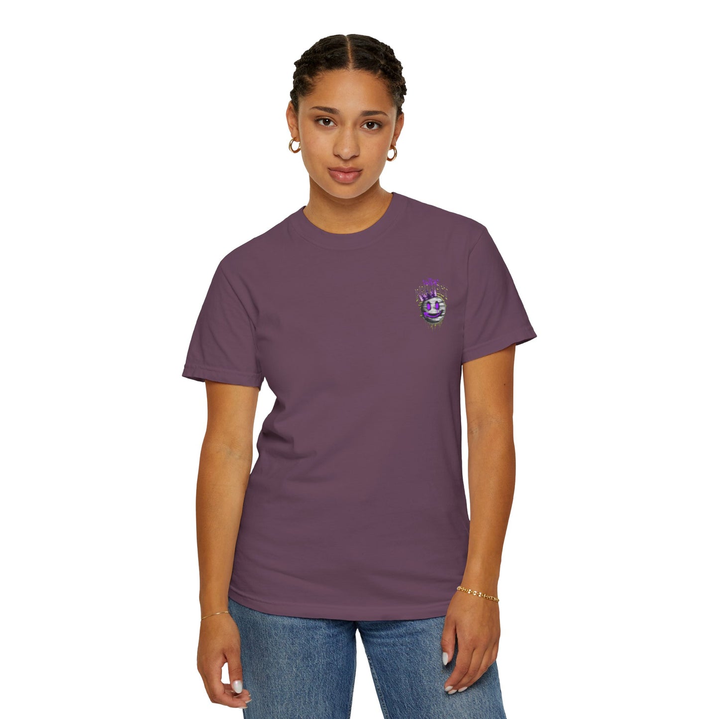 Unisex Garment-Dyed T-Shirt with 'Upside' Graphic, Casual Tee, Statement Shirt, Gift for Friends, Urban Style Apparel