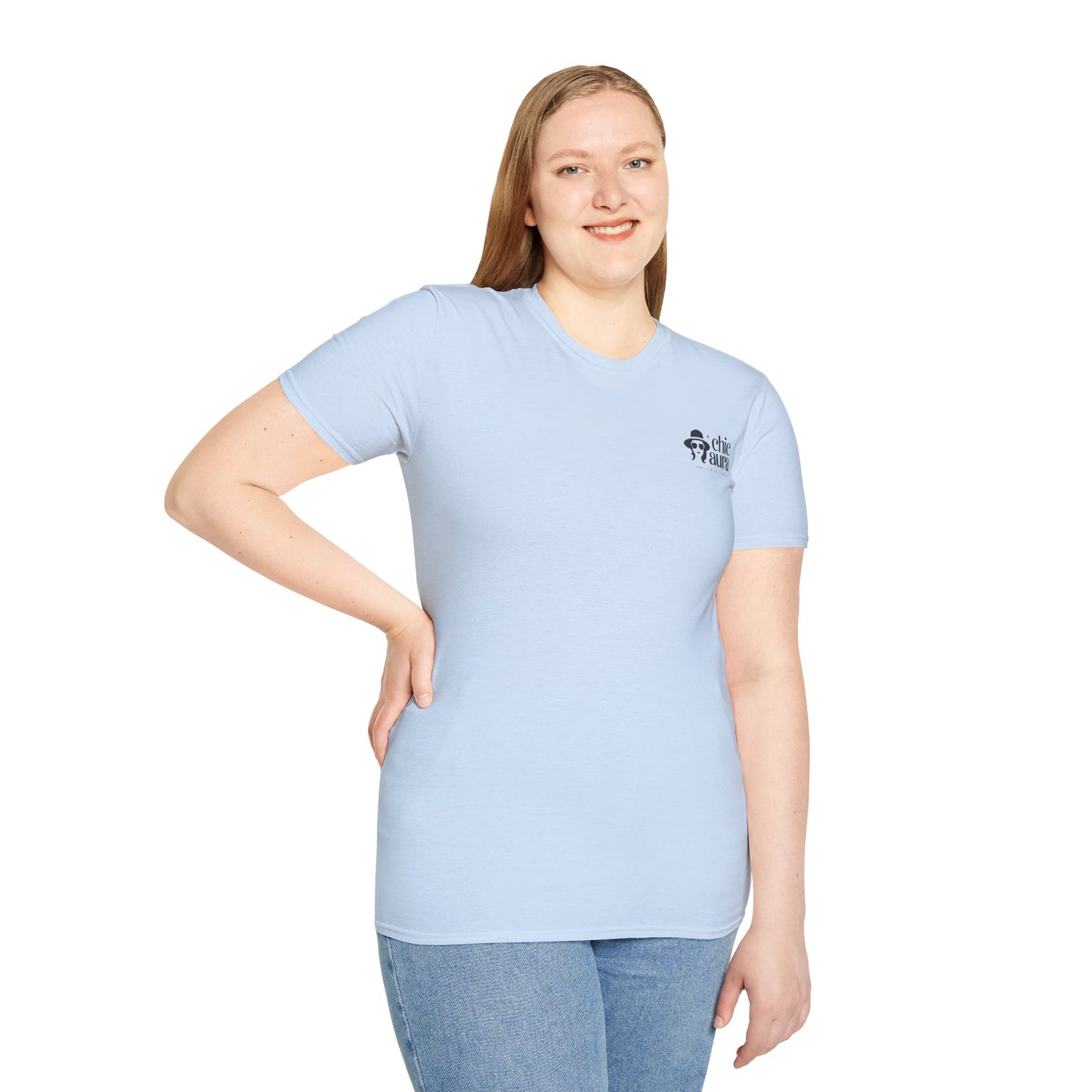 Chic Aura woman's T-Shirt, Casual Wear, Gift for Her, Everyday Style, Fashion Tee, Comfortable Shirt