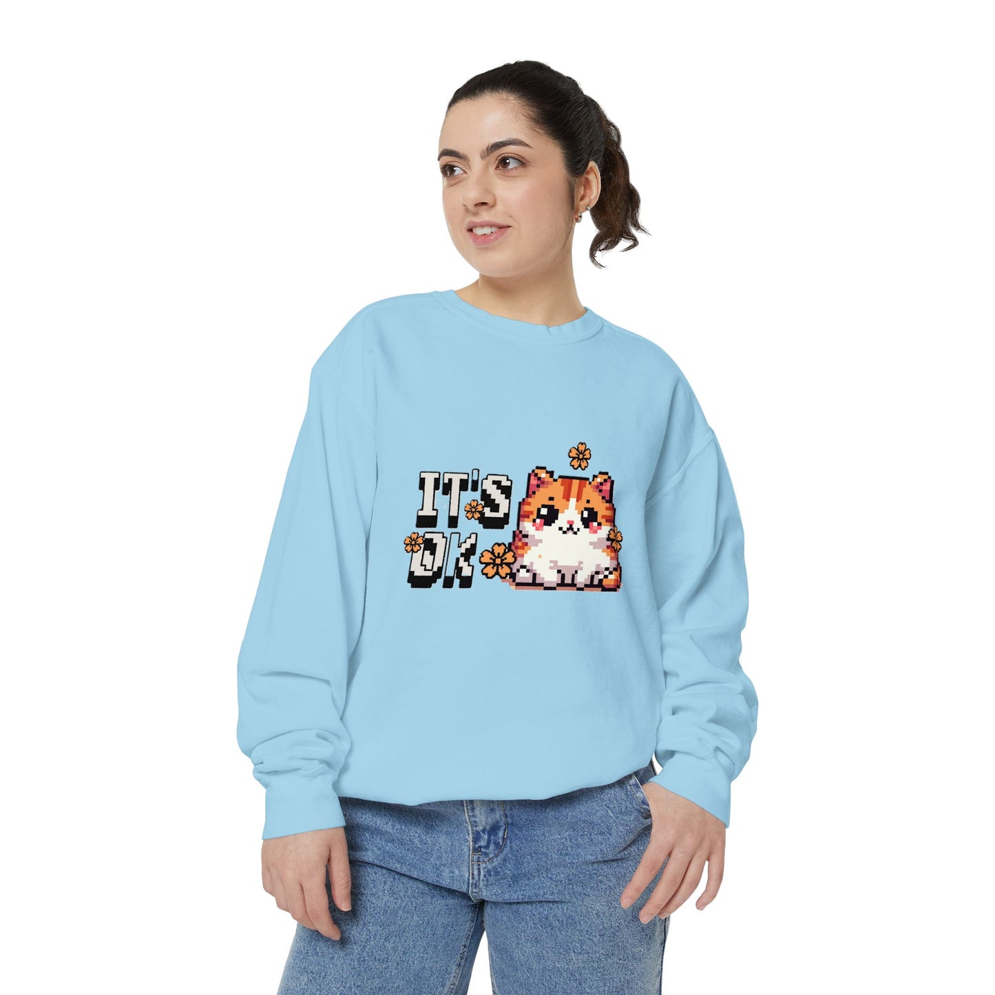 Cute Cat Sweatshirt - Cozy Unisex Apparel for Cat Lovers, Perfect Gift for Birthdays, Casual Days, or Self-Care