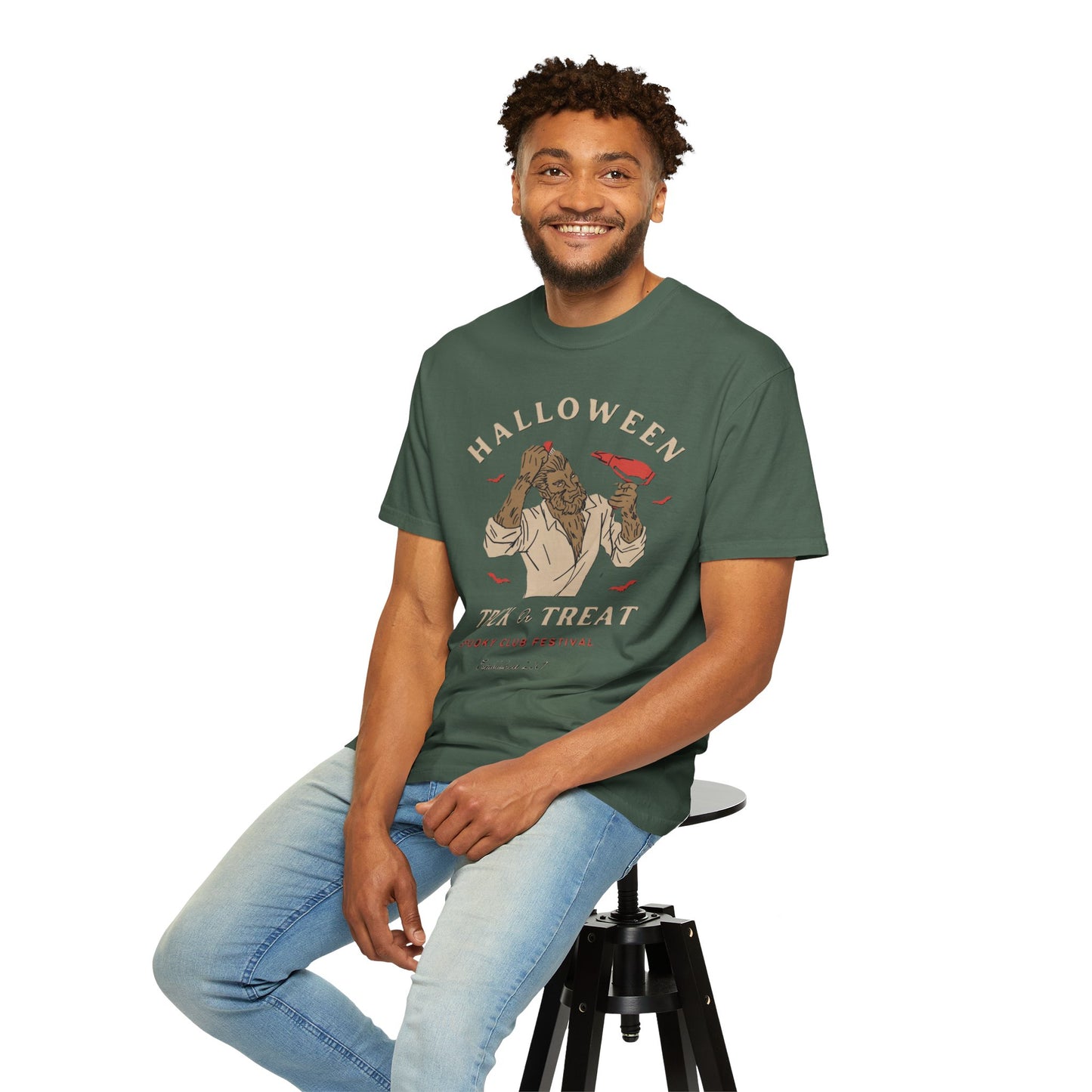Halloween Trick or Treat Men T-Shirt, Spooky Shirt, Autumn Apparel, Fall Fashion, Halloween Costume, Trick or Treat Tee