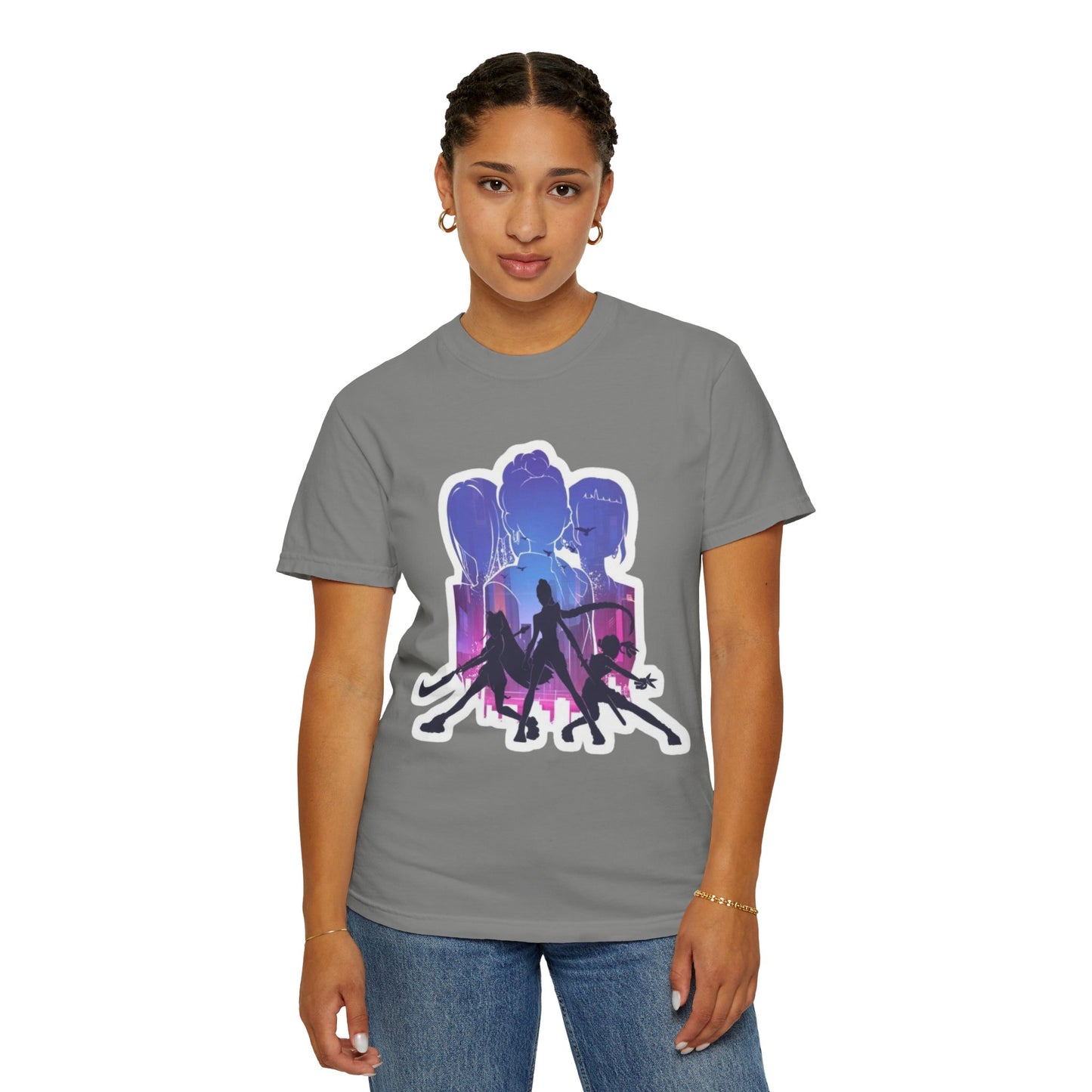 Vibrant Graphic Tee - Women's Garment-Dyed T-shirt, Casual Wear, Gift for Him or Her, Summer Outfit, Festival Fashion