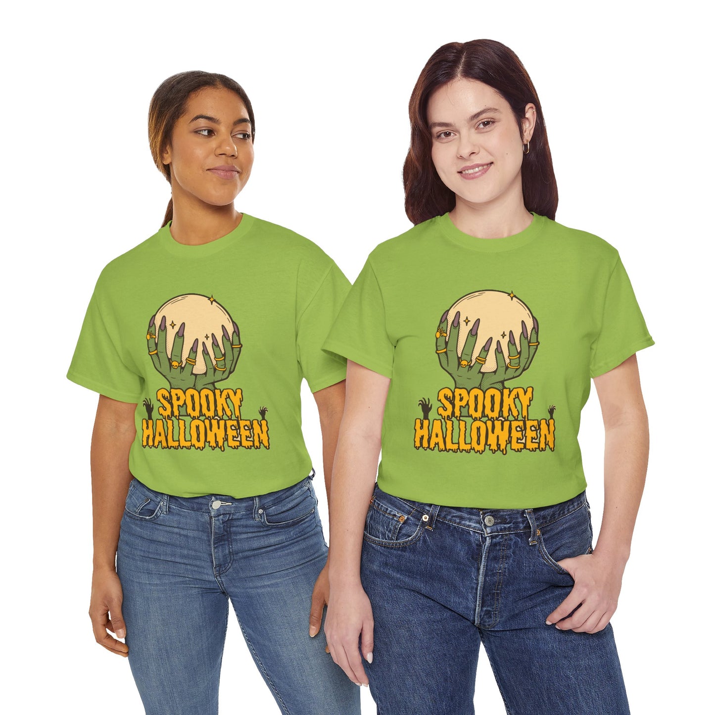 Spooky Halloween Tee, Halloween Apparel, Fall Fashion, Trick or Treat woman Shirt, Casual Halloween Outfit