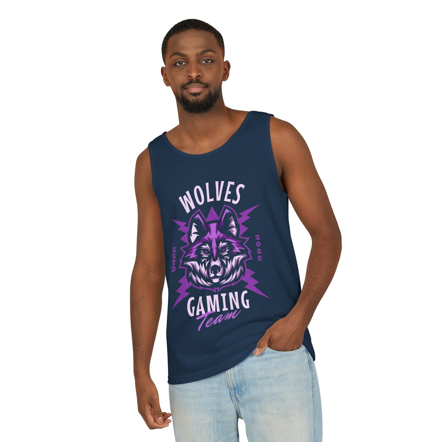 Wolf Gaming Tank Top, Unisex Casual Shirt, Summer Wear, Gift for Gamers, Festival Apparel, Workout Gear