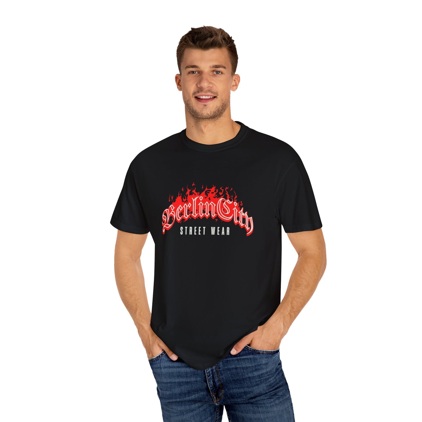 Berlin City Street Wear Unisex Garment-Dyed T-shirt, Casual Tee, Streetwear Fashion, Urban Style, Gift for Trendsetters, Summer Apparel