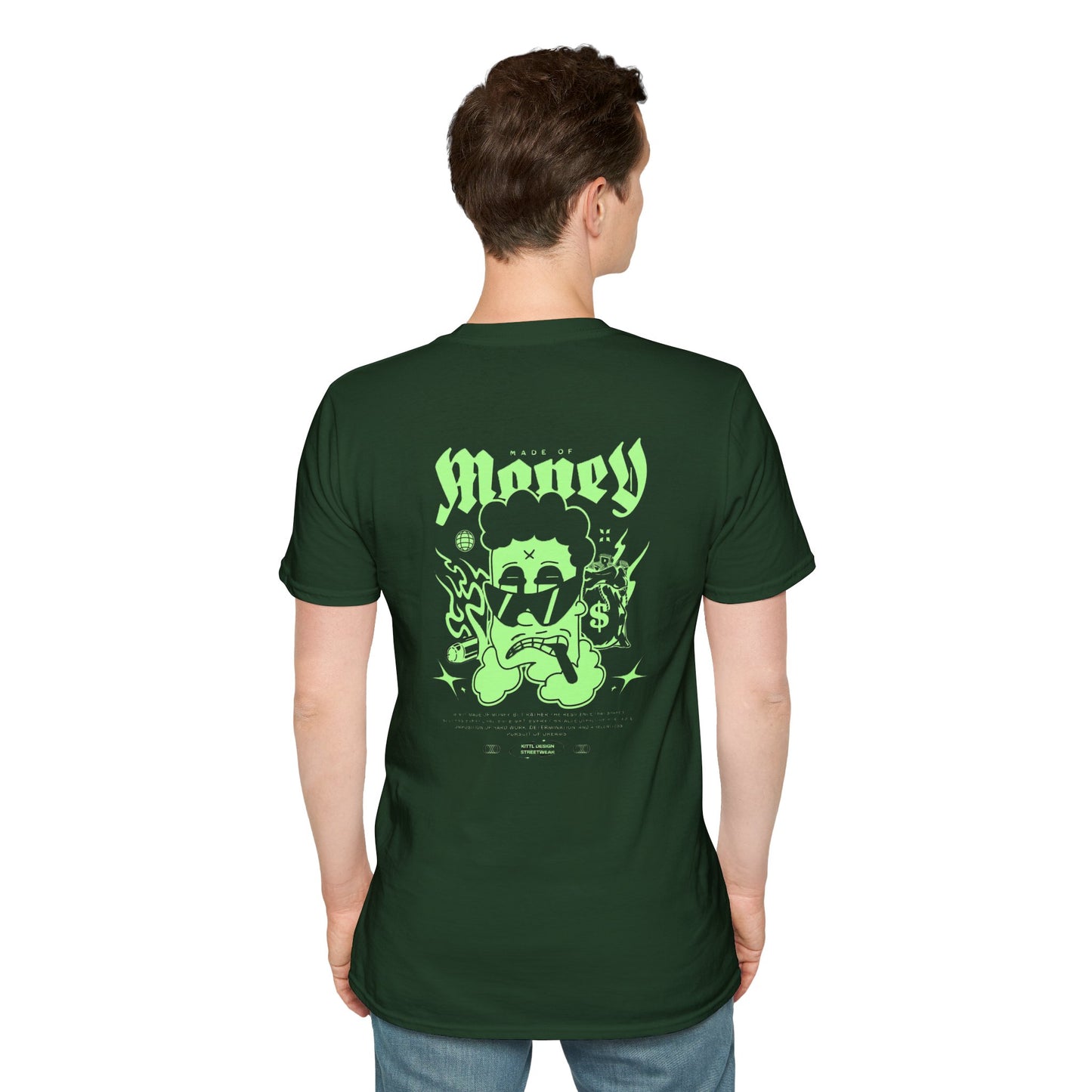 Glow-in-the-Dark Graphic T-Shirt, Men's Softstyle Tee, Vintage Inspired, Casual Wear, Gift for Teenagers, Festival Outfit