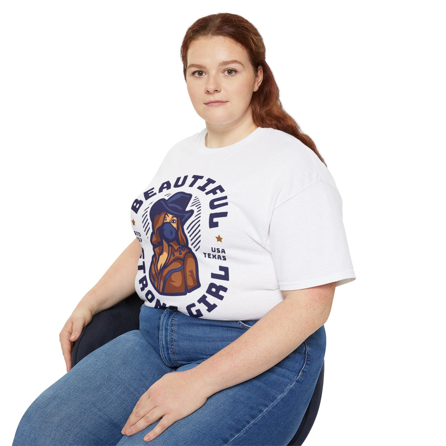 Beautiful Strong Girl Unisex Tee, Empowering T-Shirt, Motivational Gift, Casual Wear, Texas Inspired Apparel