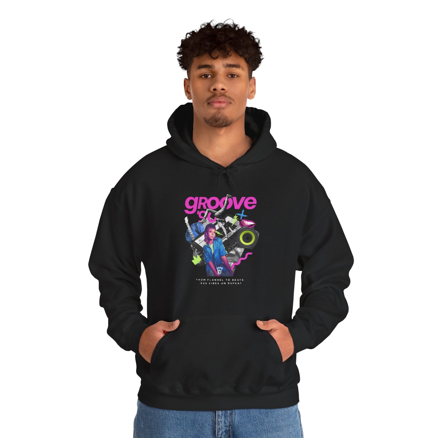 Retro Groove Hooded Sweatshirt, Music Sweatshirt, Festival Hoodie, Unisex Sweatshirt, Chill Vibes Hoodie, Gift for Music Lovers