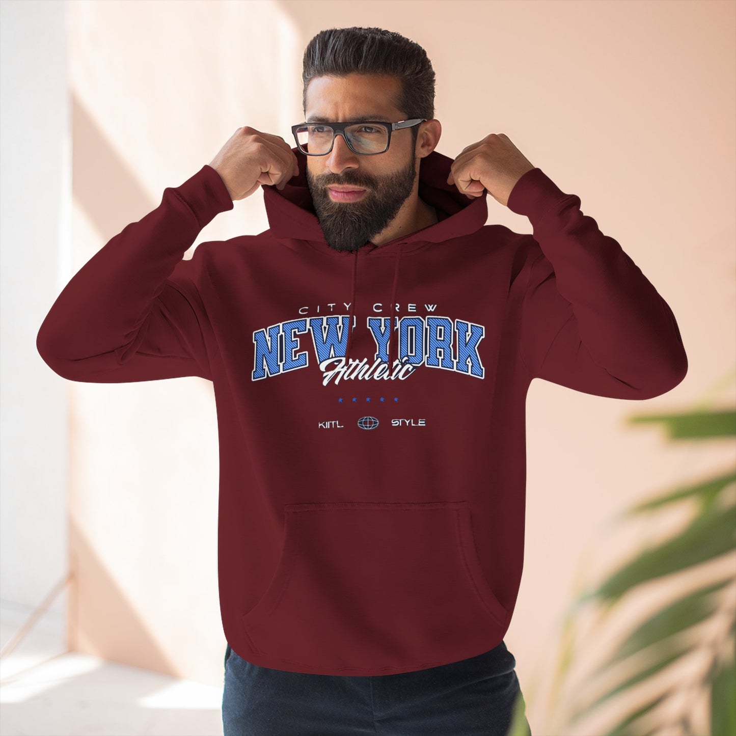 New York Athletic Fleece Hoodie, Cozy Sweatshirt, Urban Fashion, Winter Wardrobe Essential, Gift for City Lovers, Casual Wear
