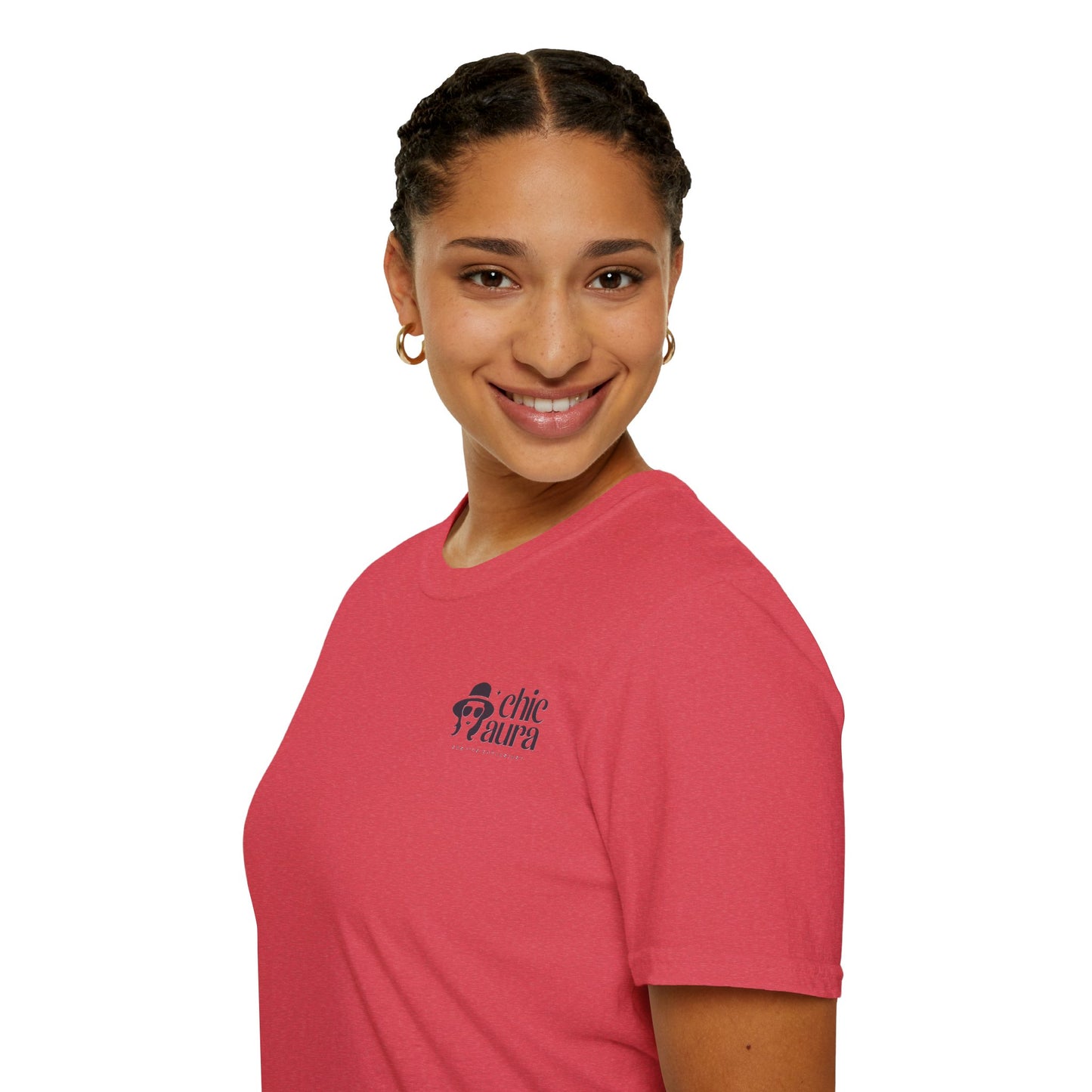 Chic Aura woman's T-Shirt, Casual Wear, Gift for Her, Everyday Style, Fashion Tee, Comfortable Shirt