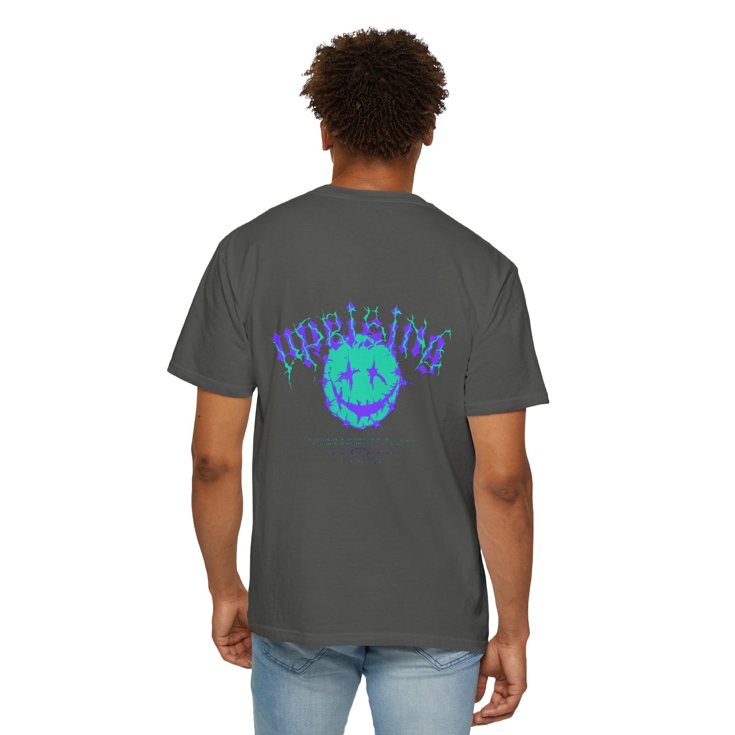 Unisex Garment-Dyed T-Shirt with 'Upside' Graphic, Casual Tee, Statement Shirt, Gift for Friends, Urban Style Apparel