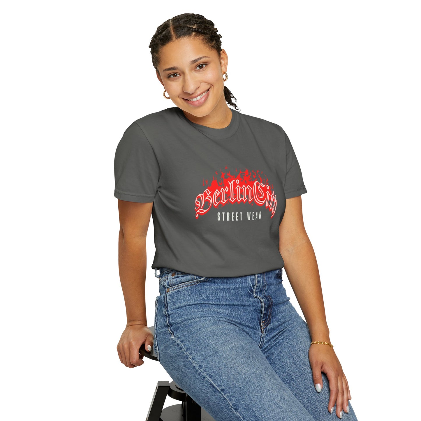 Berlin City Street Wear Unisex Garment-Dyed T-shirt, Casual Tee, Streetwear Fashion, Urban Style, Gift for Trendsetters, Summer Apparel