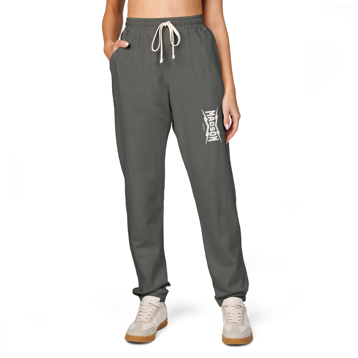 Cozy Unisex Garment-Dyed Fleece Sweatpants, Relaxed Loungewear, Comfy Athleisure, Perfect for Home, Yoga, Outdoor Activities