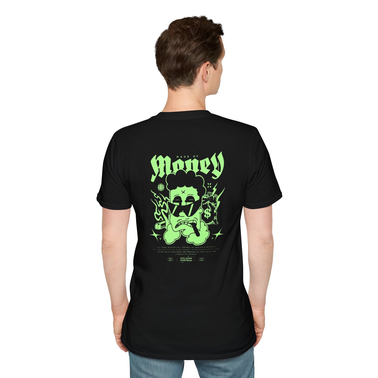 Glow-in-the-Dark Graphic T-Shirt, Men's Softstyle Tee, Vintage Inspired, Casual Wear, Gift for Teenagers, Festival Outfit