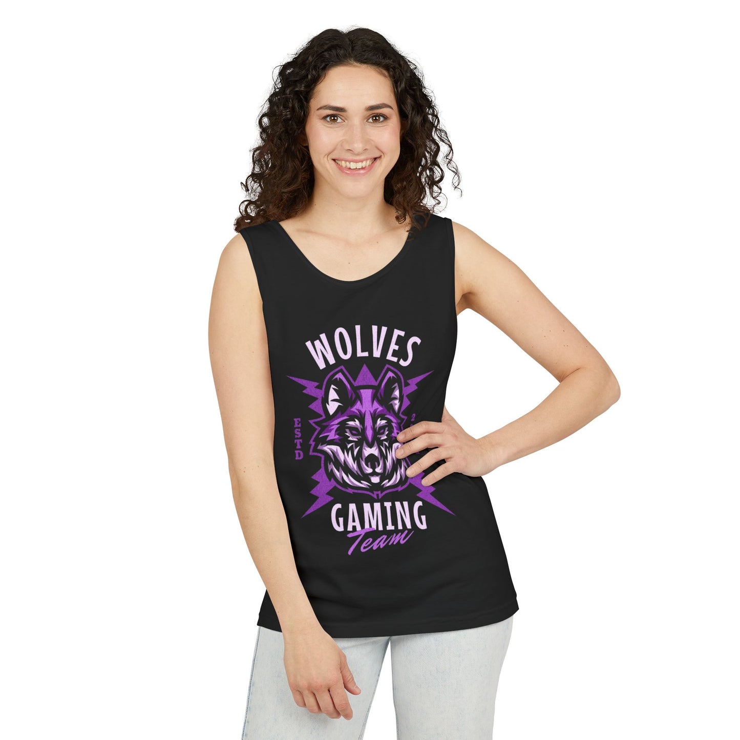Wolf Gaming Tank Top, Unisex Casual Shirt, Summer Wear, Gift for Gamers, Festival Apparel, Workout Gear